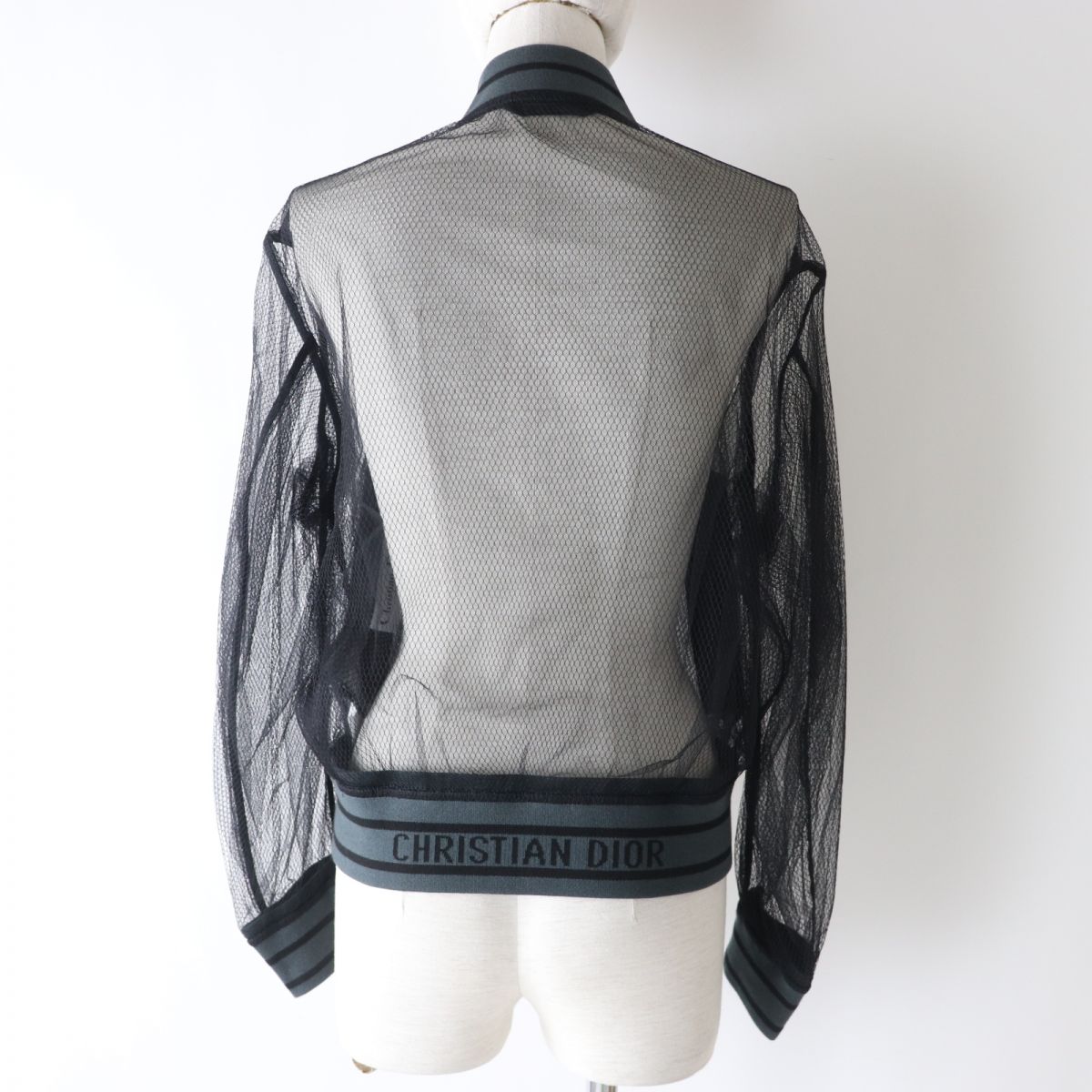 Dior Bee Embroidered Mesh Bomber Jacket