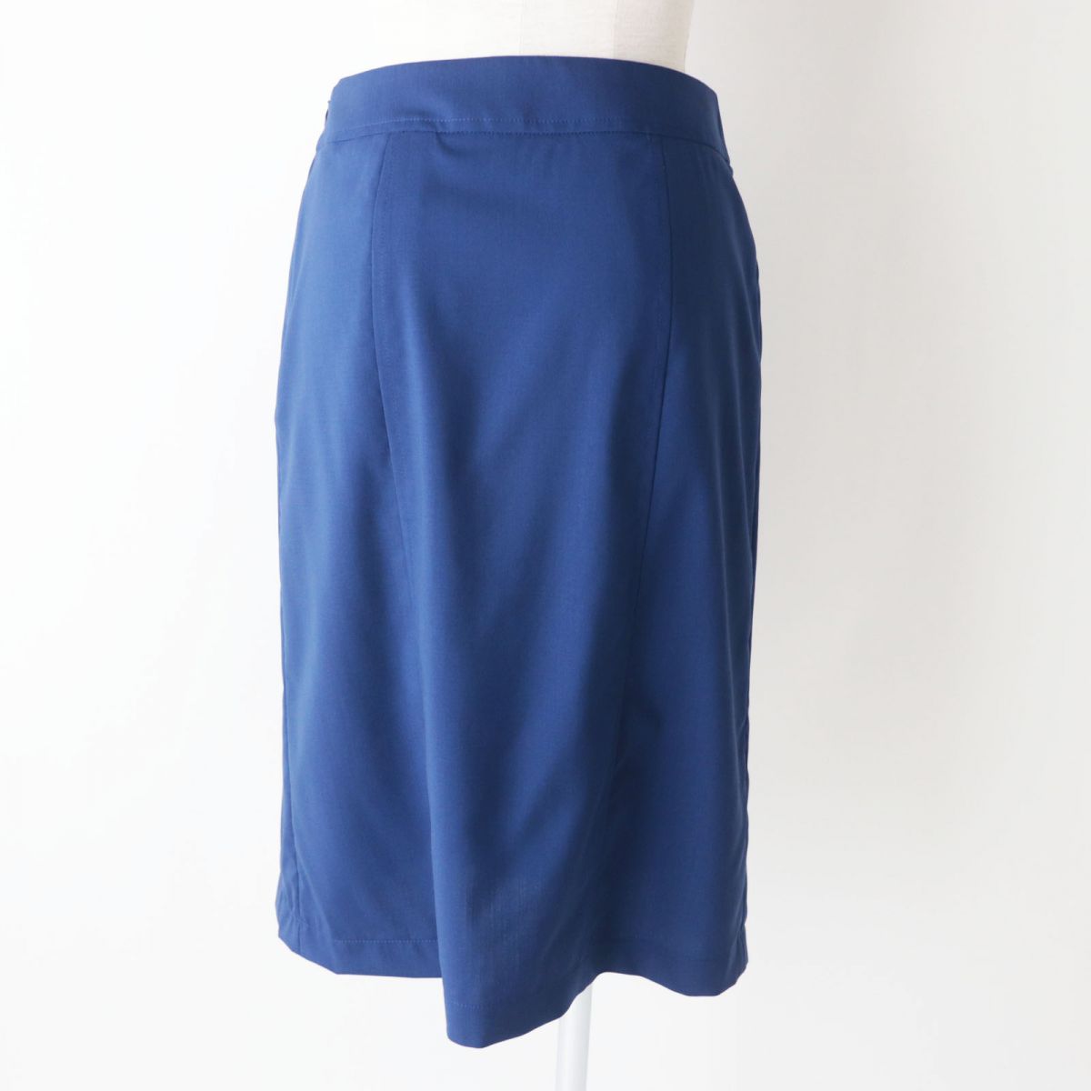 Hermes Wool Skirt Blue Silver Size 34