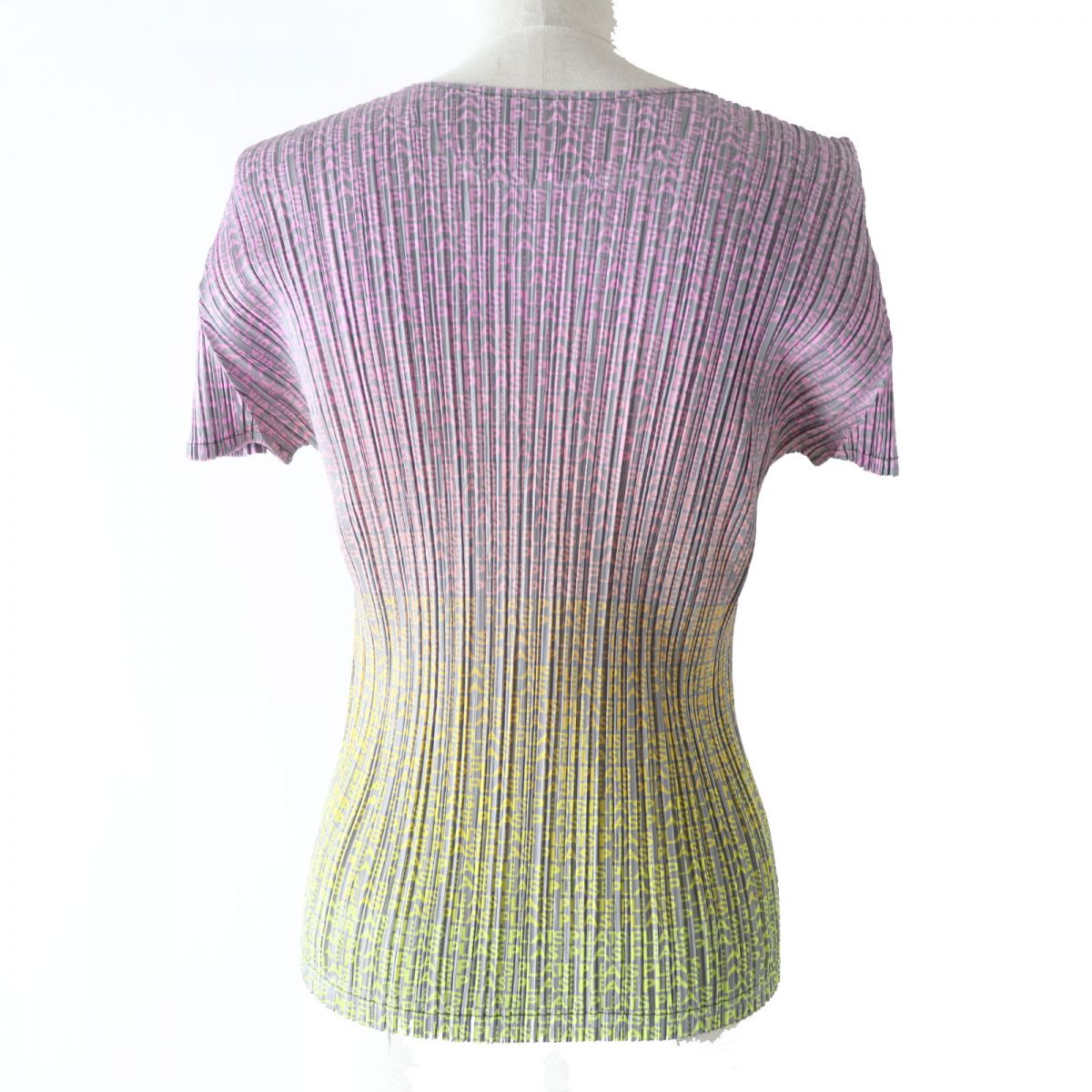 Issey Miyake Pleats Please Logo Print Top