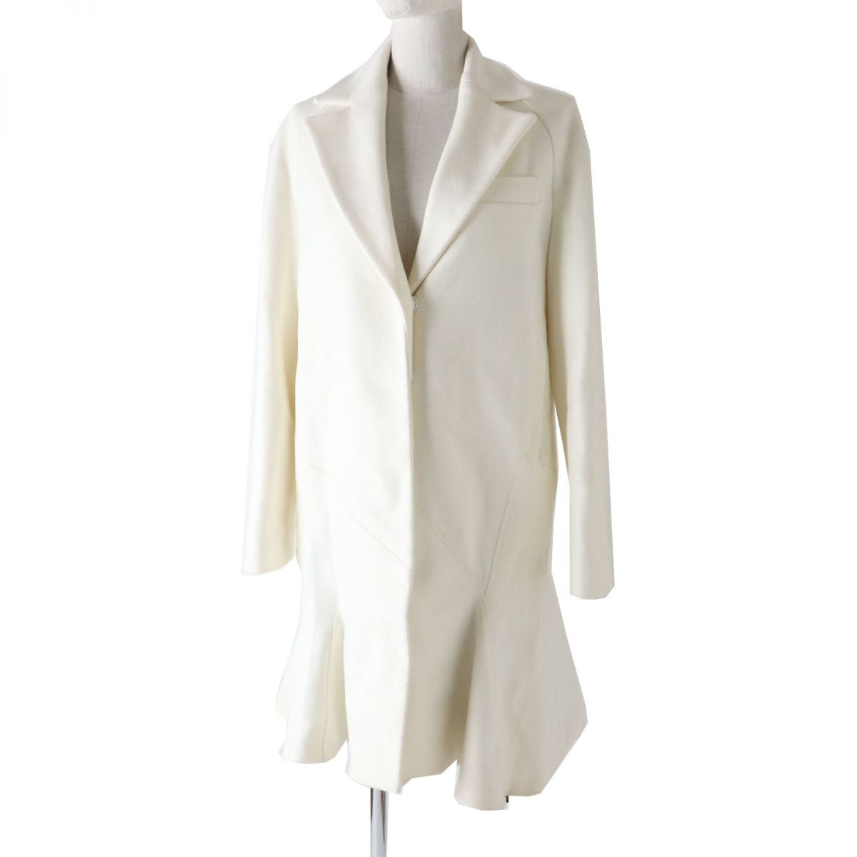 Dior Cashmere Mermaid Coat White Size 34