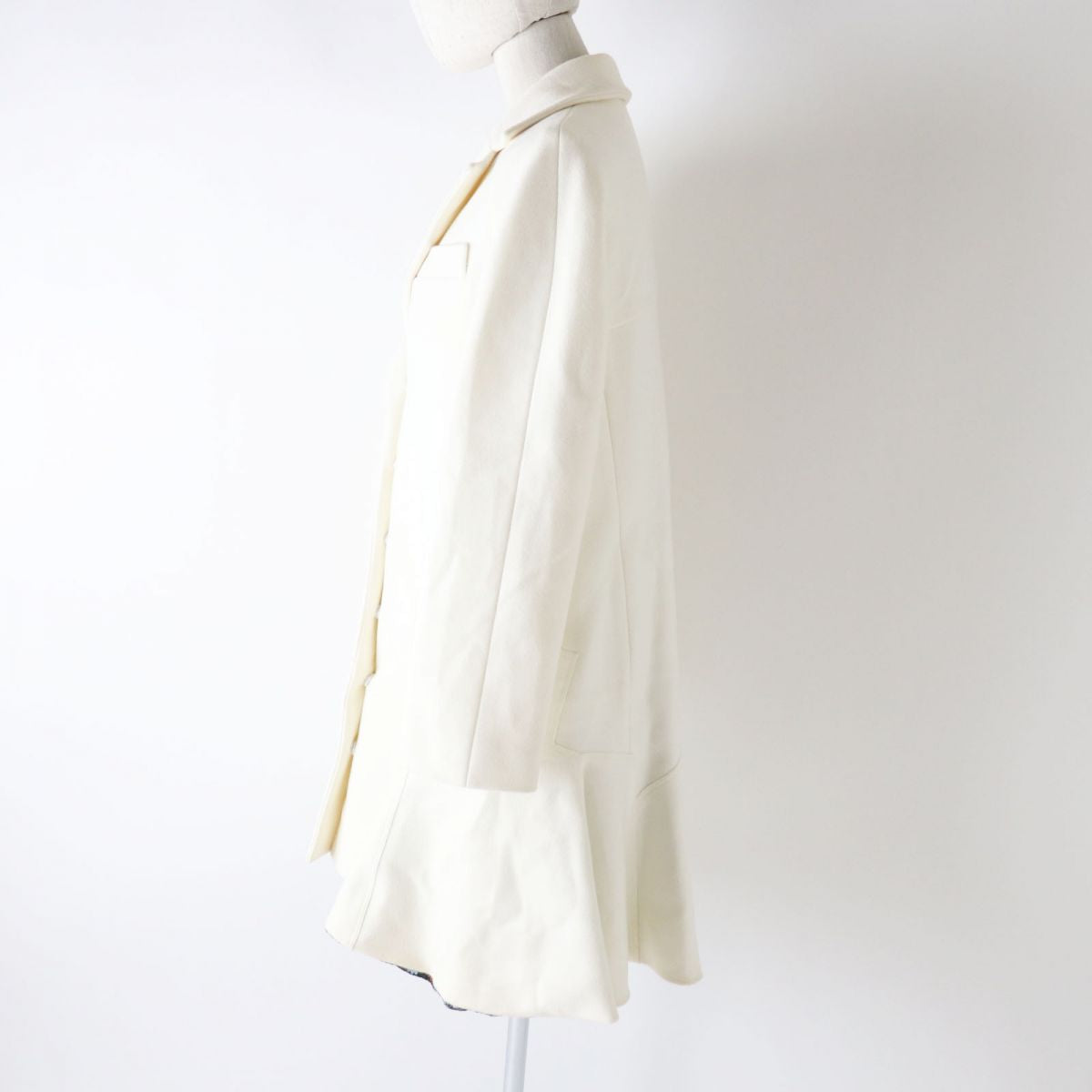 Dior Cashmere Mermaid Coat White Size 34