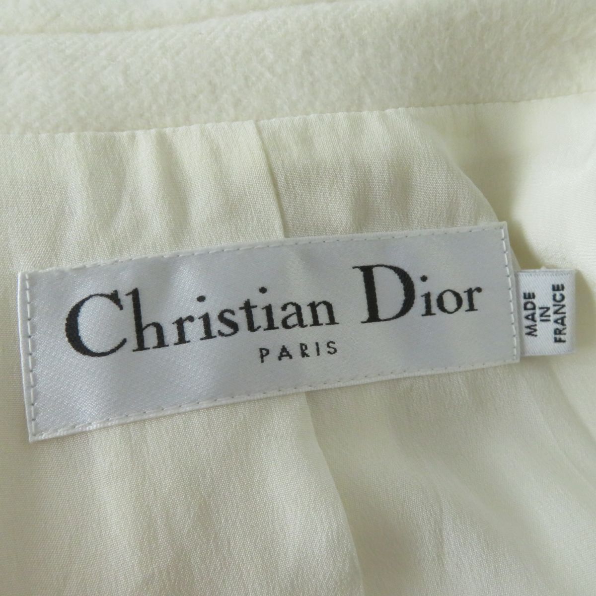 Dior Cashmere Mermaid Coat White Size 34