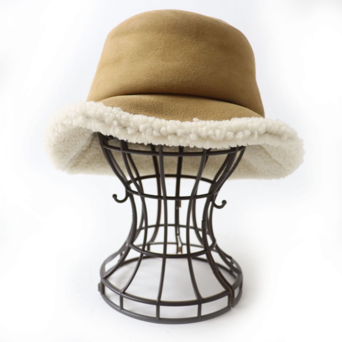 Christian Dior Women's Bob Mouton Hat Camel