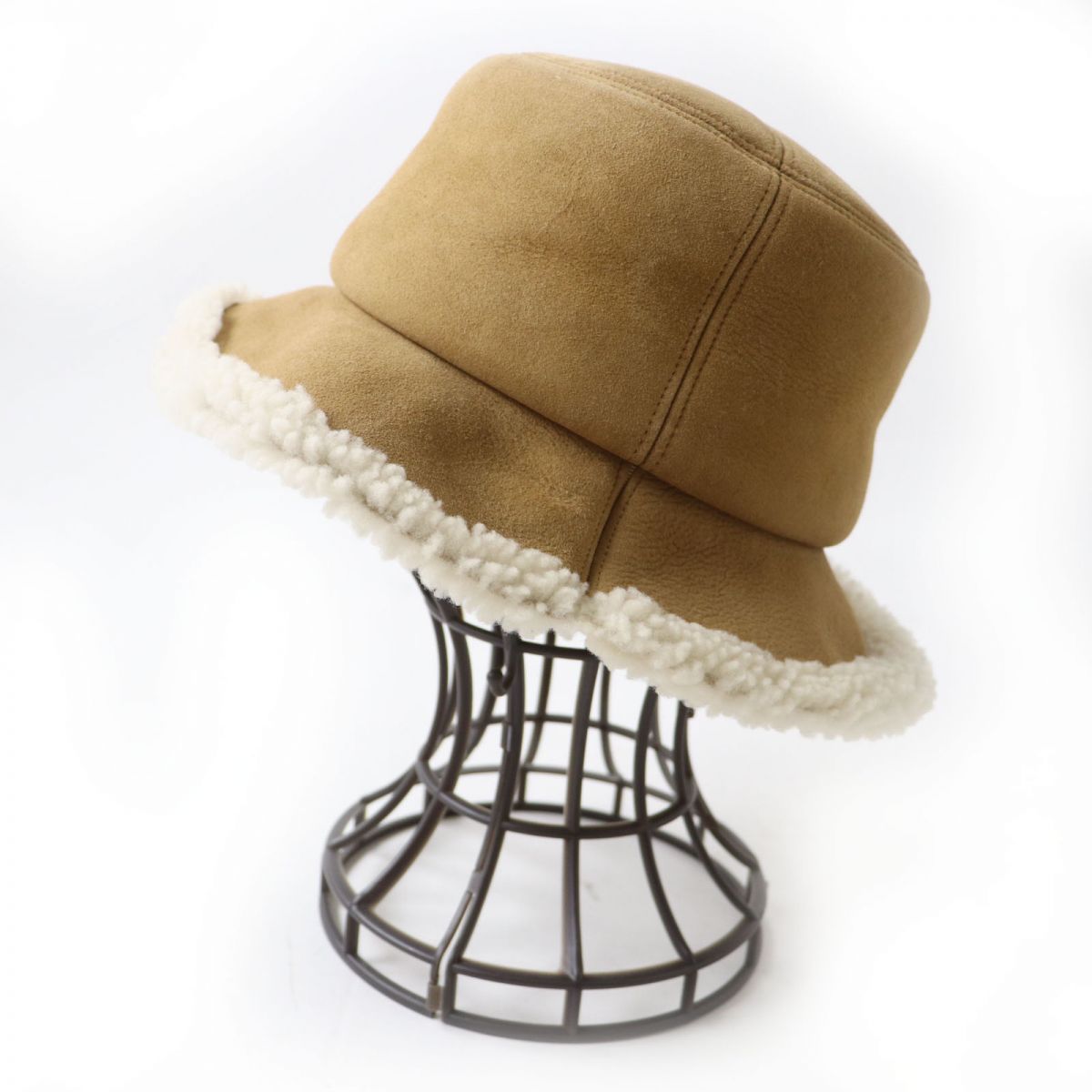 Christian Dior Women's Bob Mouton Hat Camel