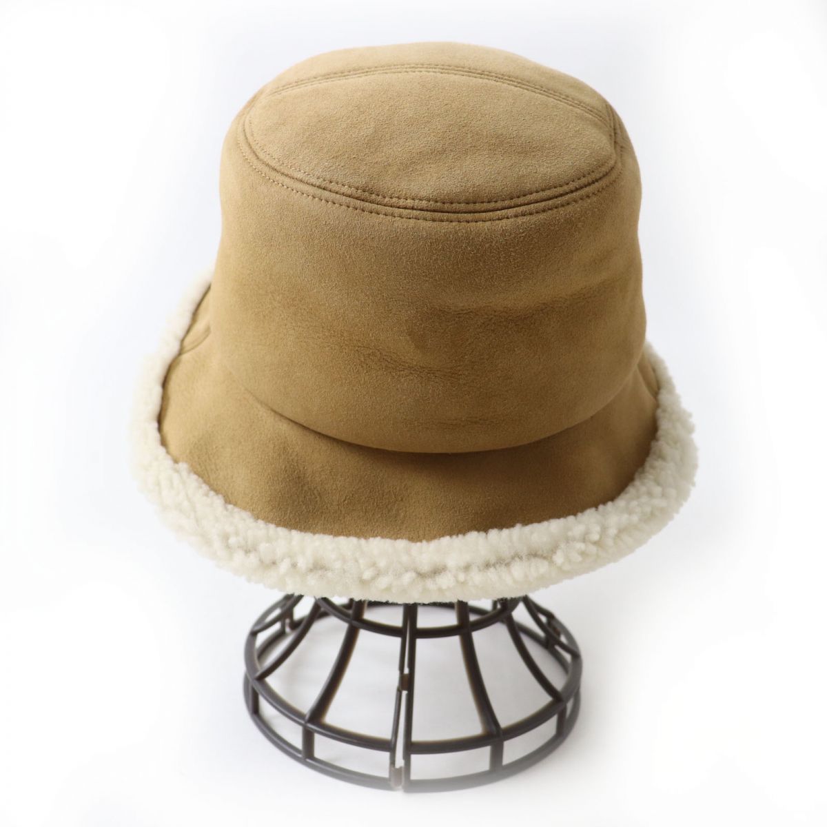 Christian Dior Women's Bob Mouton Hat Camel