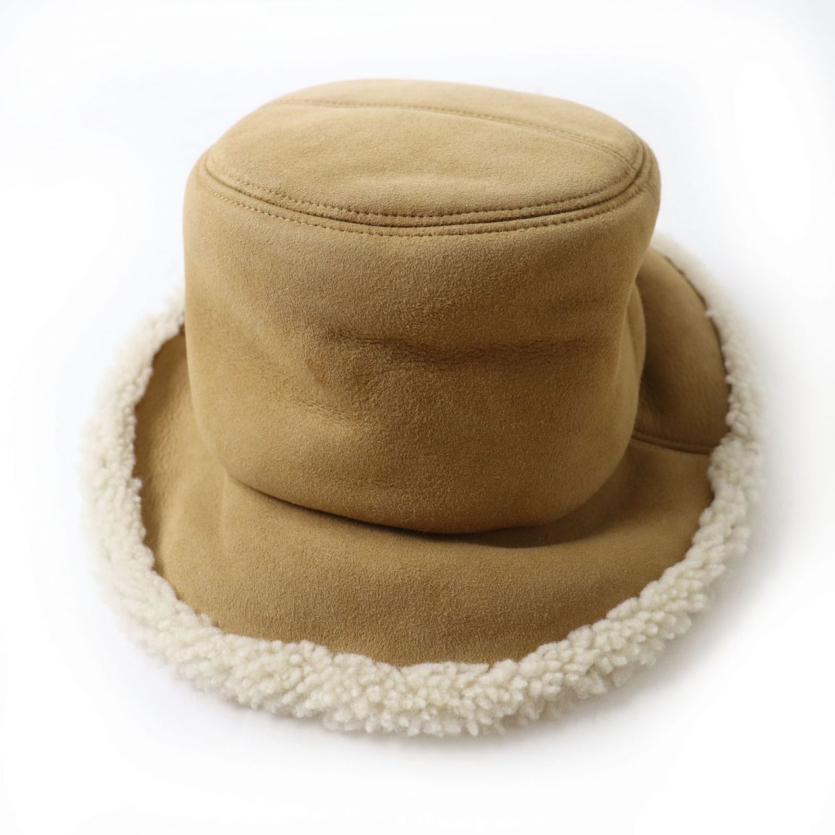 Christian Dior Women's Bob Mouton Hat Camel