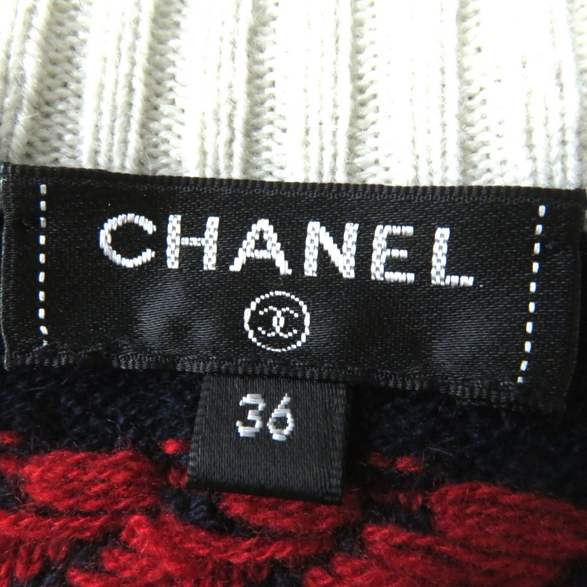 Chanel Cashmere Knit Pullover COCO Mark Plate