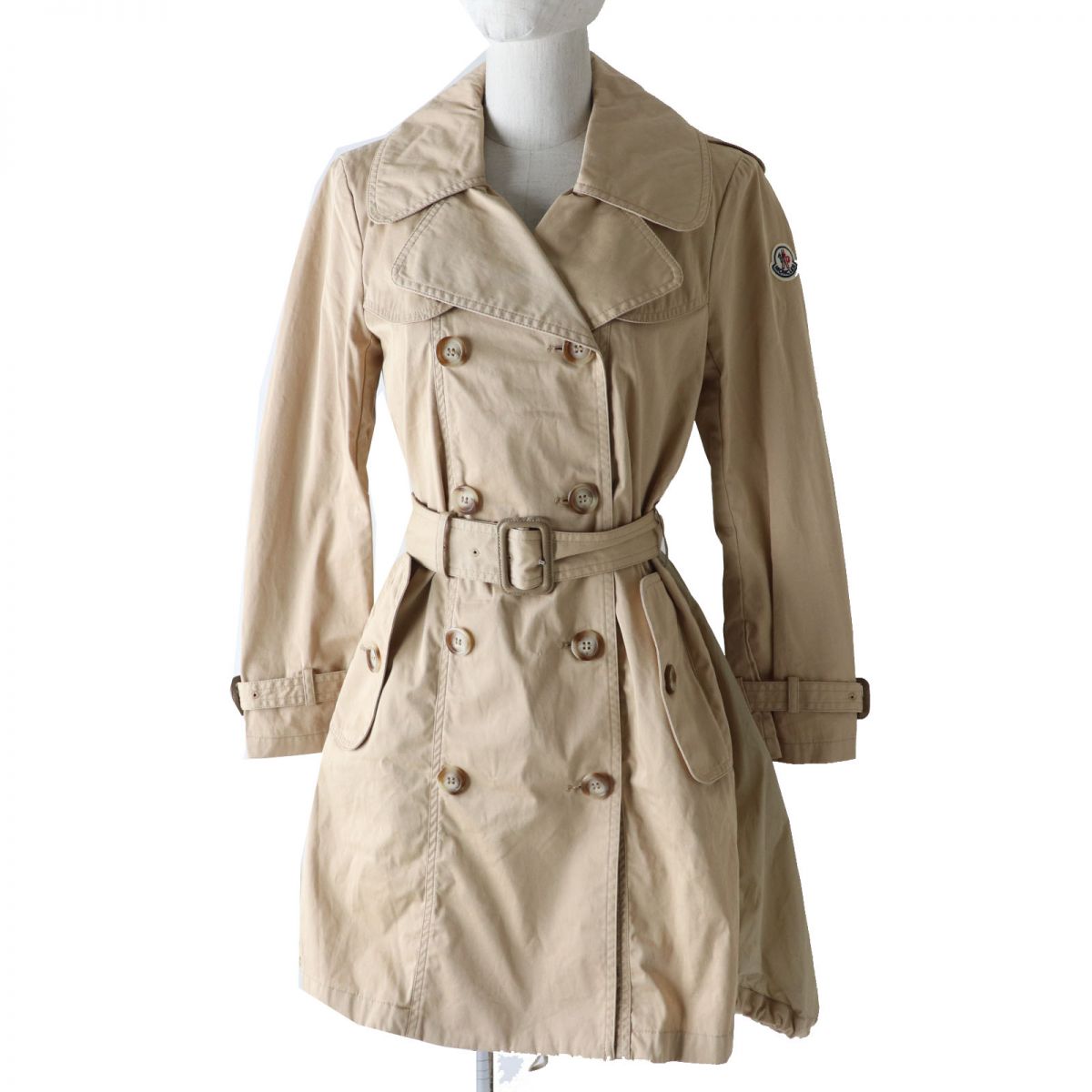 MONCLER BAVARELLE Women's Coat Beige Size 0