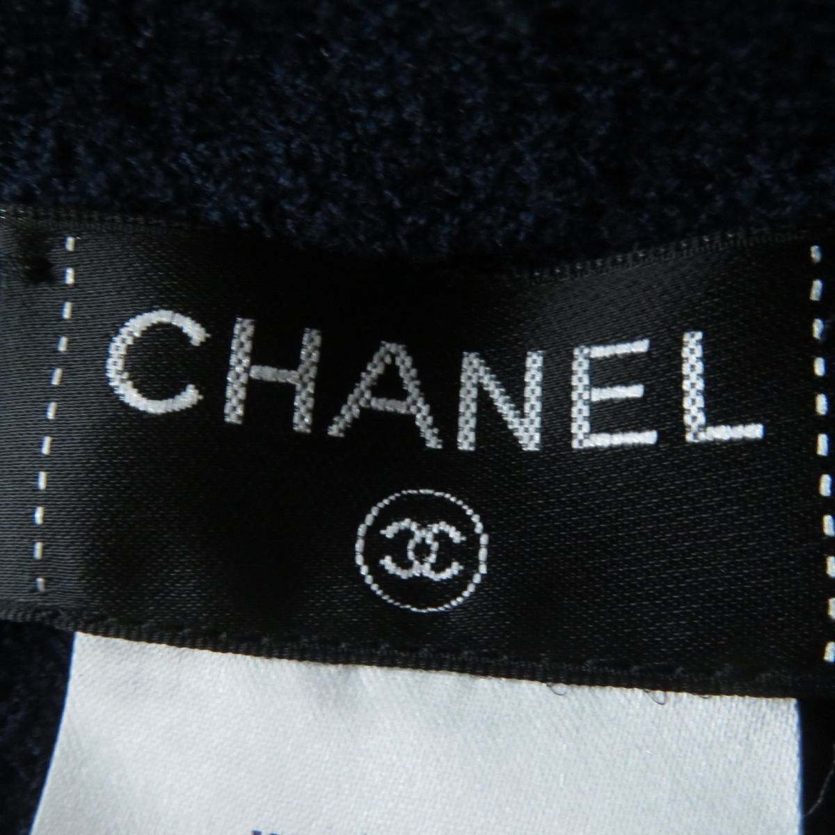 Chanel Knit Dress Navy Ivory 38