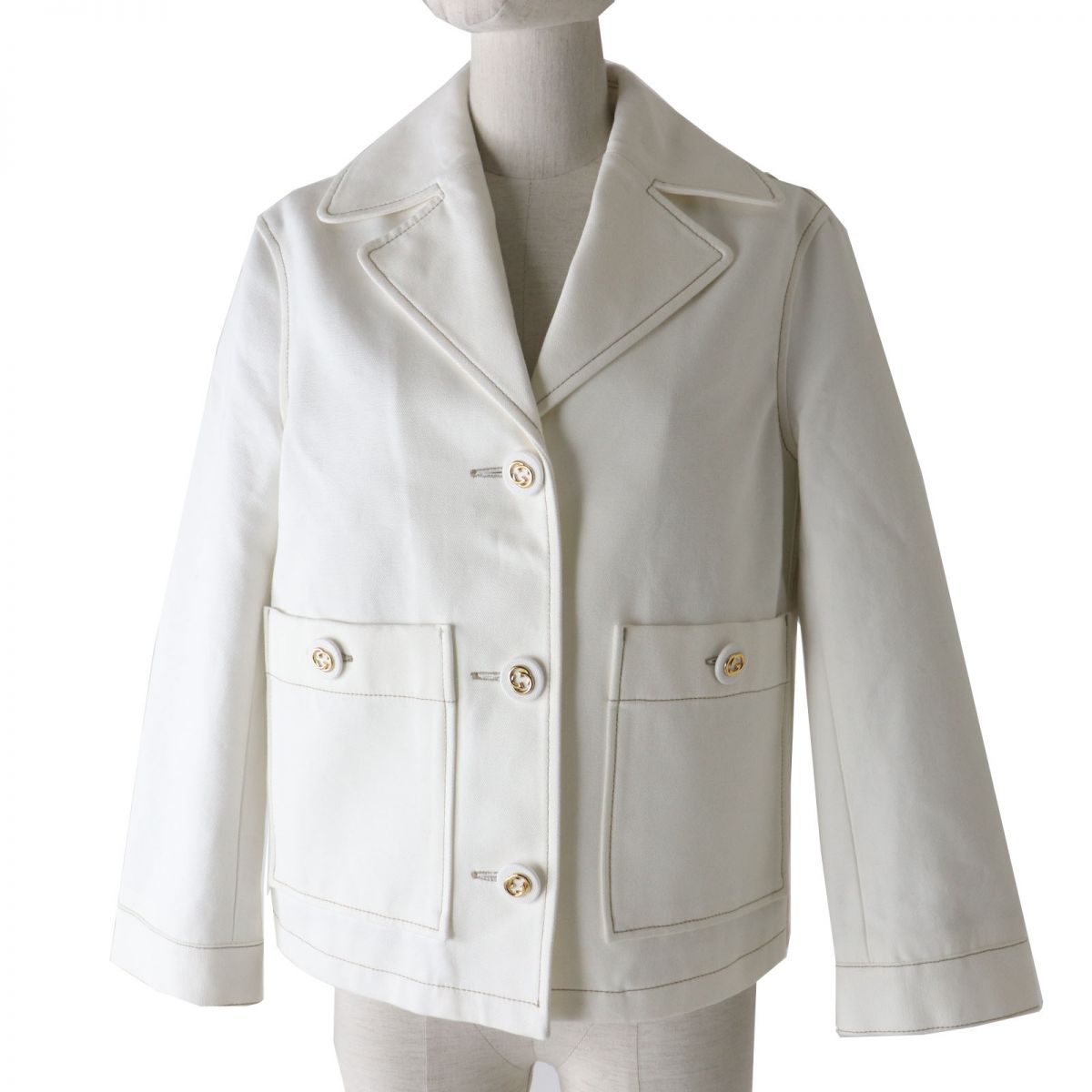 Gucci Women's Cotton Canvas Jacket White