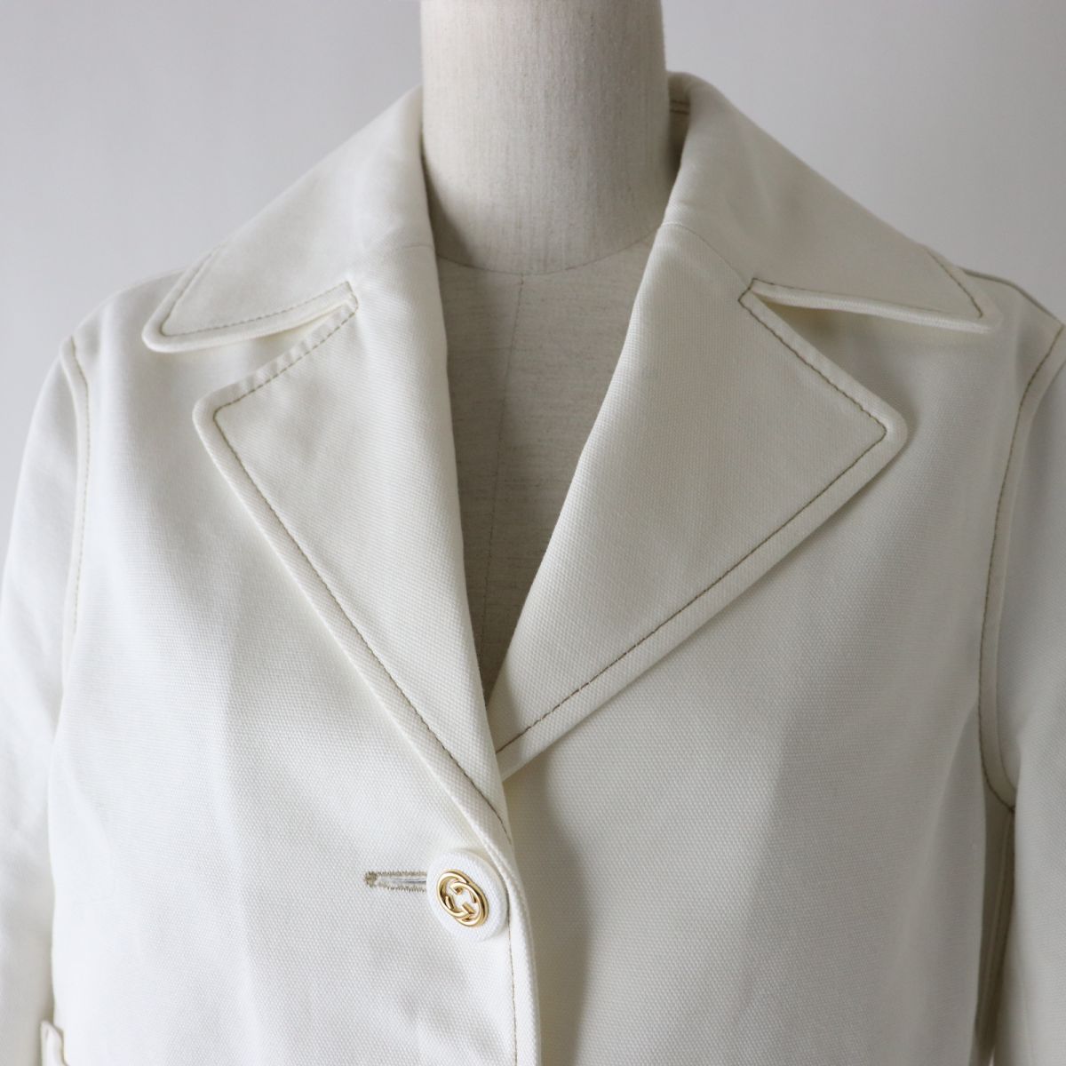 Gucci Women's Cotton Canvas Jacket White