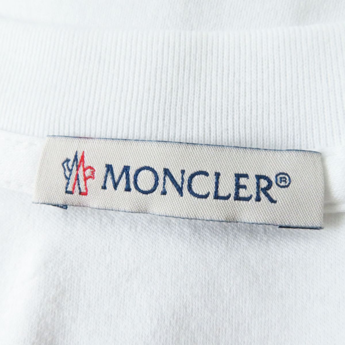 Moncler Cotton Logo T-Shirt XS White Pink