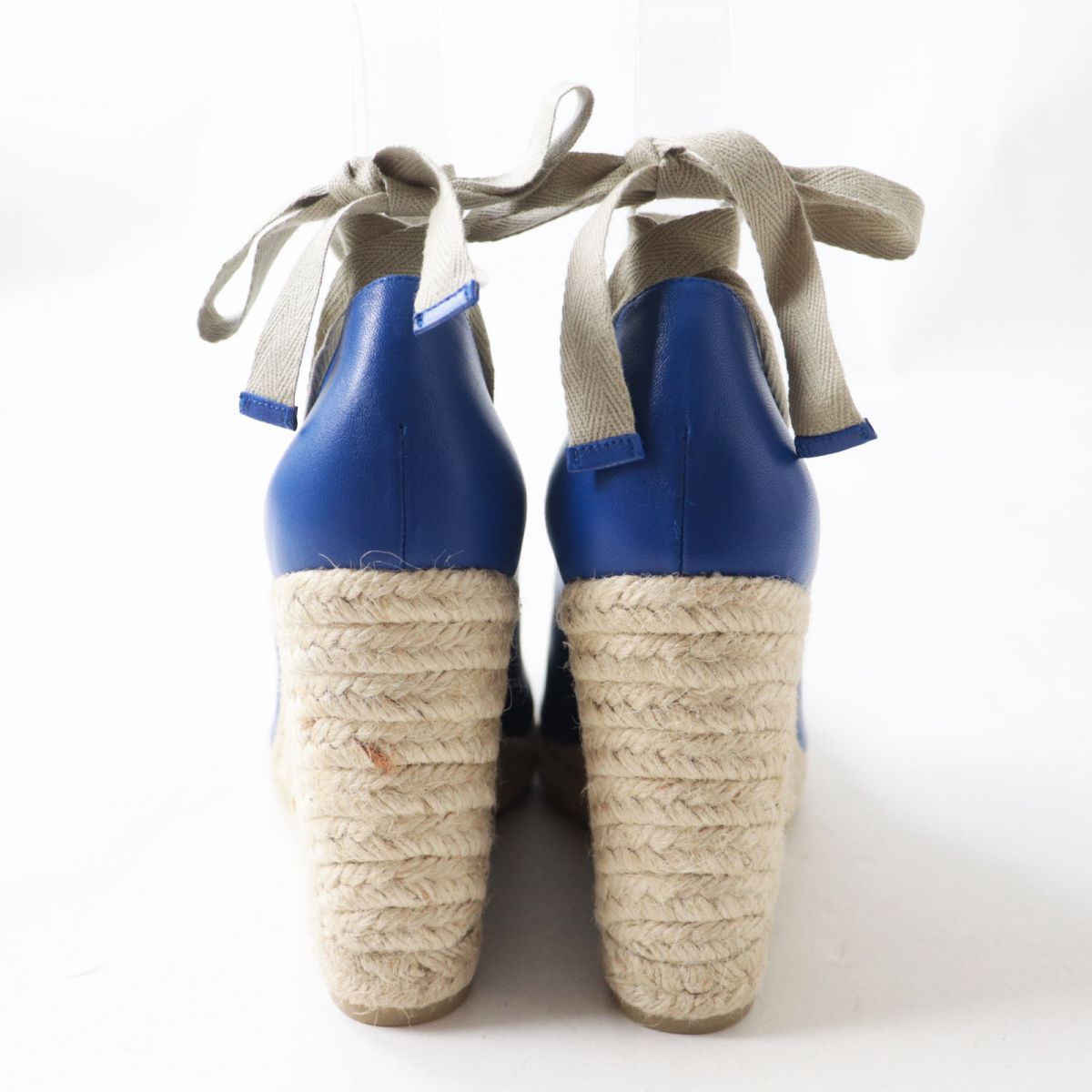 Loewe Leather Jute Wedge Espadrille Sandals