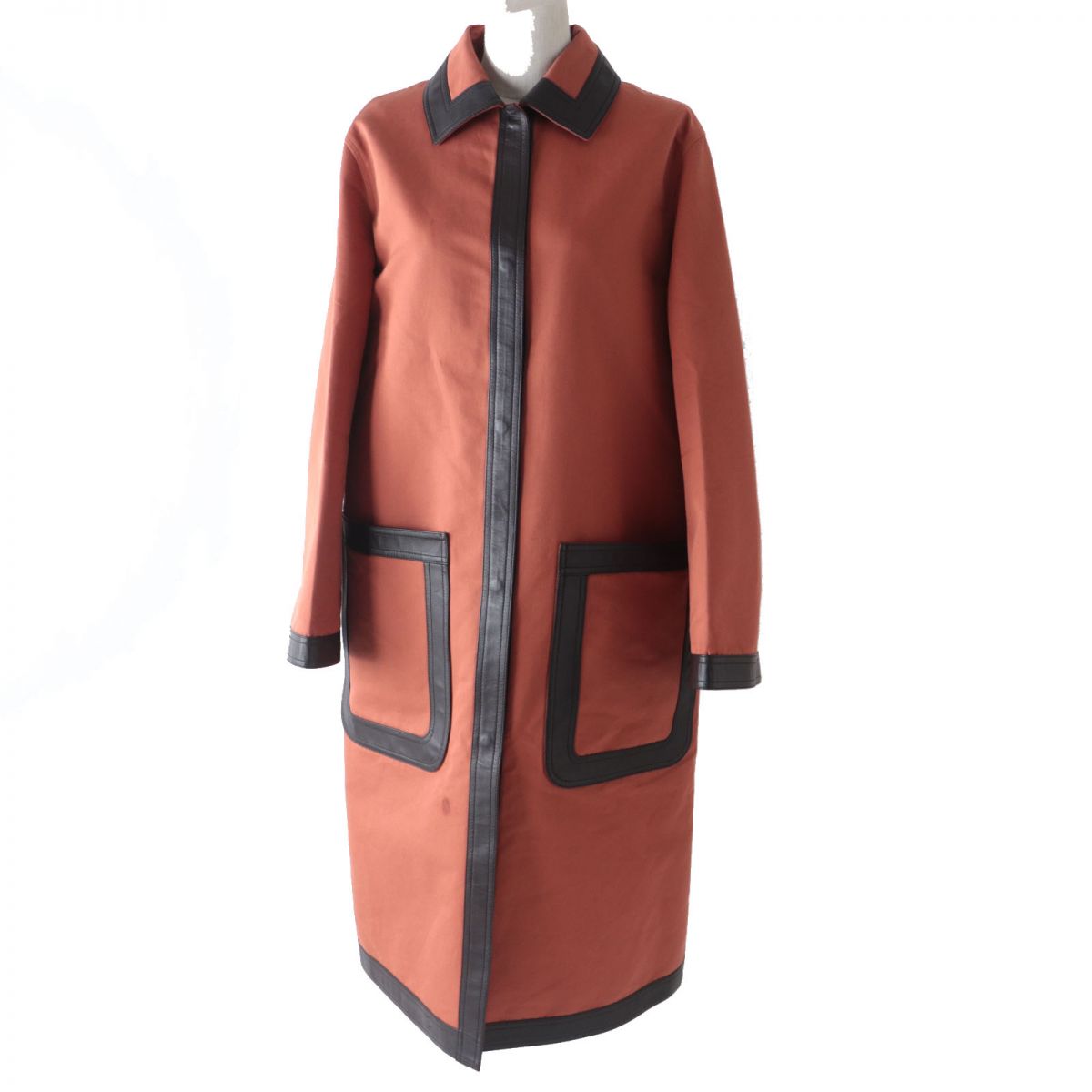 HERMES Women's Lamb Leather Long Coat