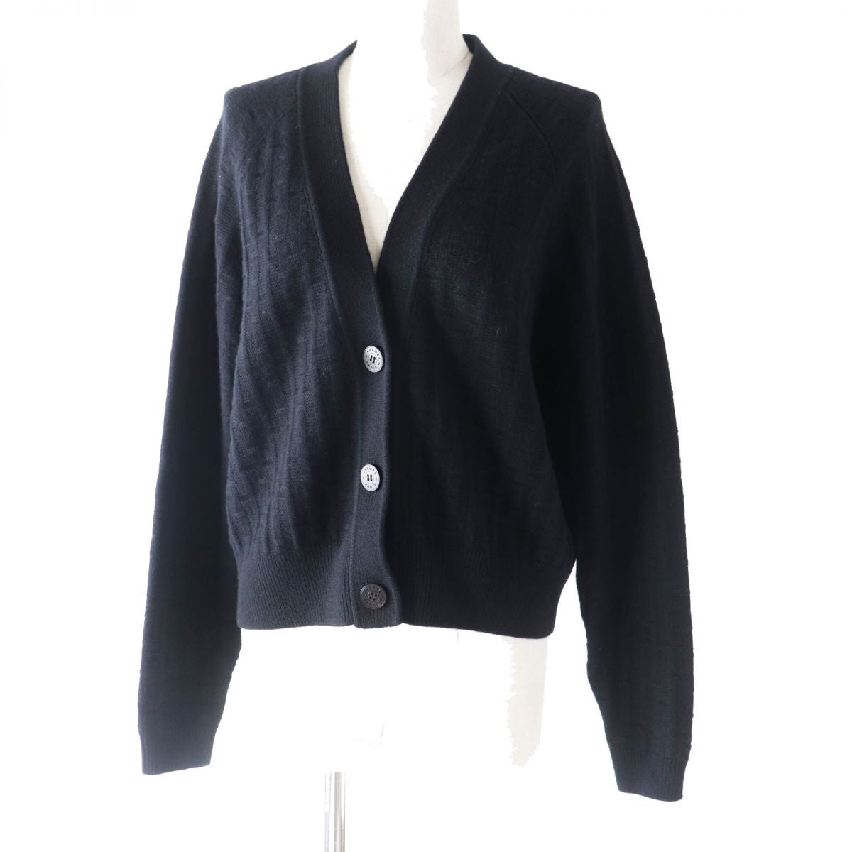 Hermes H-jacquard Knit Cardigan Black