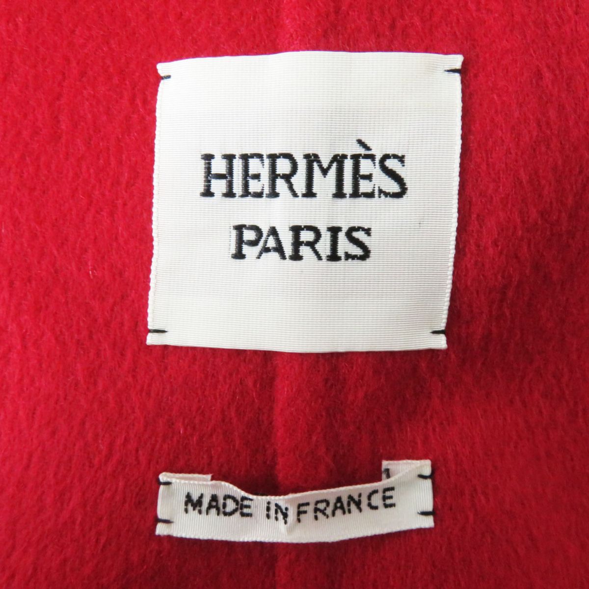 Hermes Cashmere Poncho Cape Coat Red