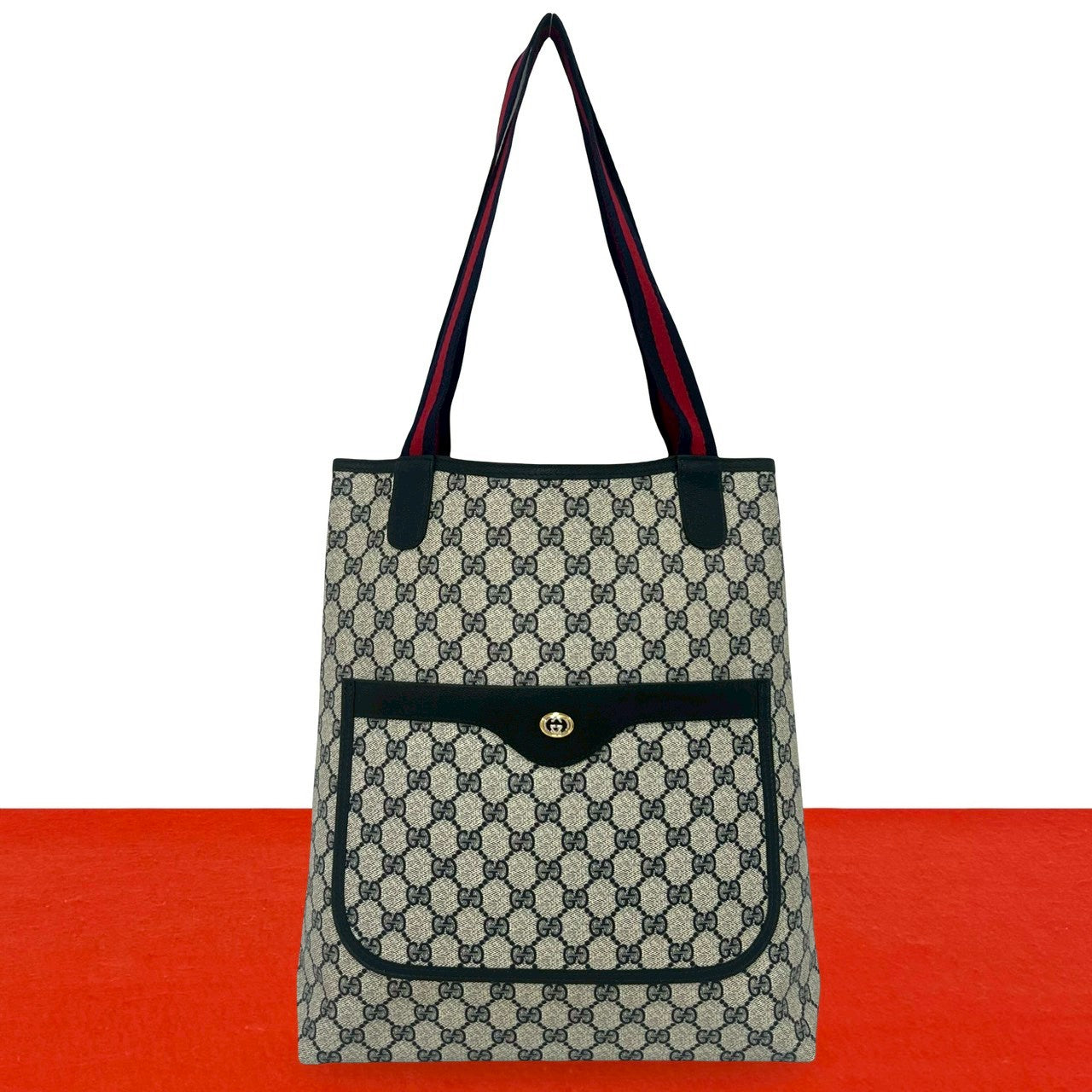 Gucci Leather PVC Tote Bag