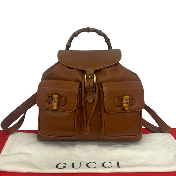 Gucci Bamboo Leather Backpack
