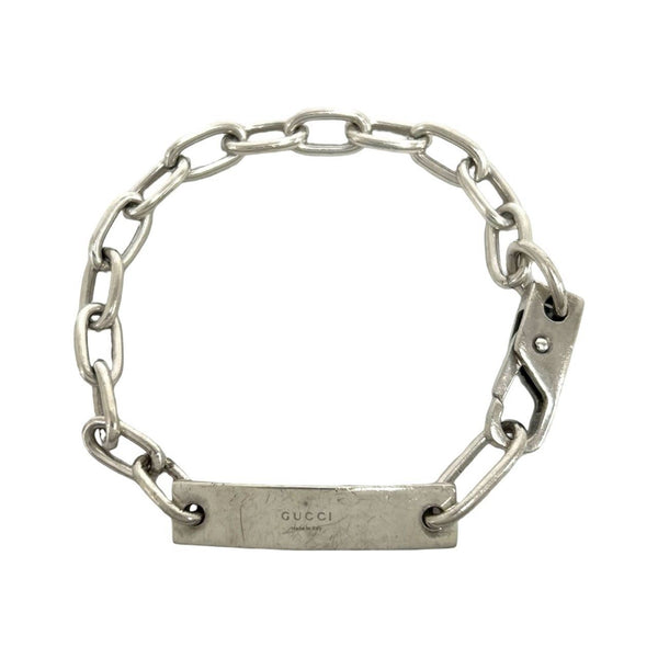 Gucci Vintage Logo Plate Silver925 Bracelet