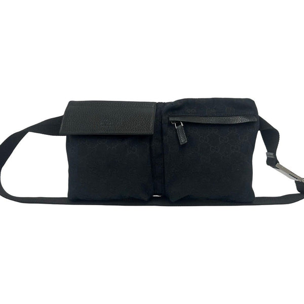 Gucci GG Canvas Leather Waist Bag
