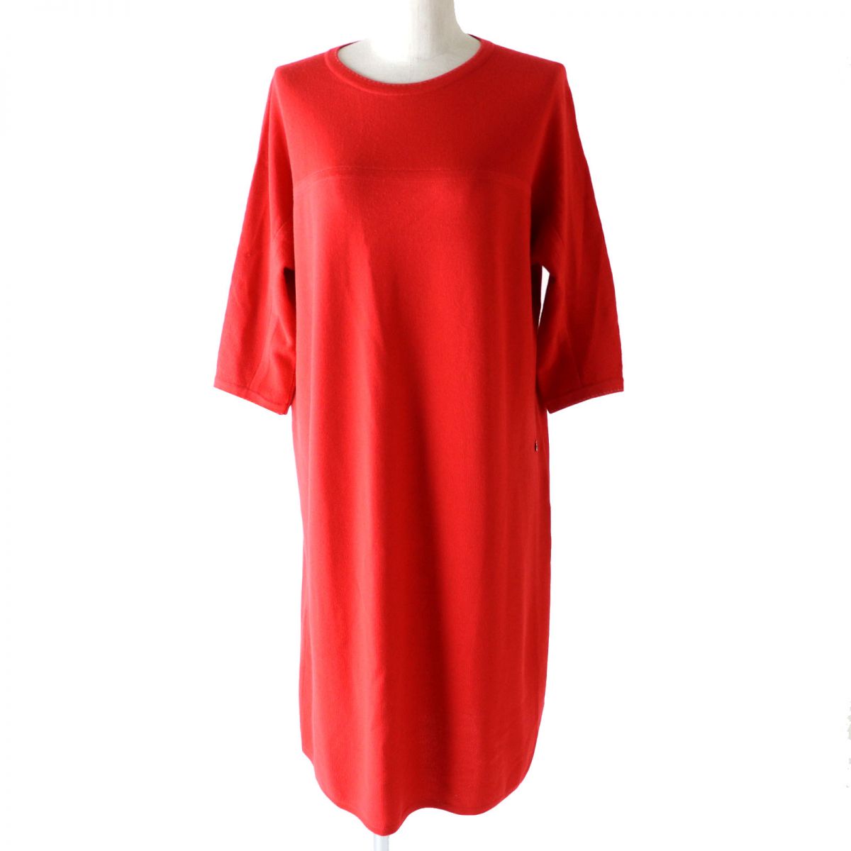 Hermes Wool Tunic Vermilion Silver Size 34