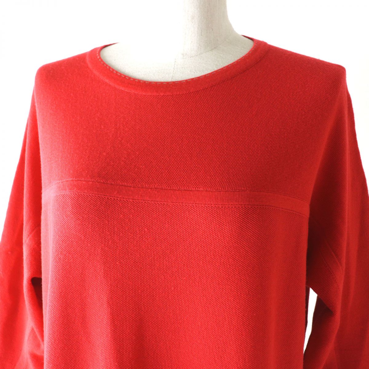 Hermes Wool Tunic Vermilion Silver Size 34