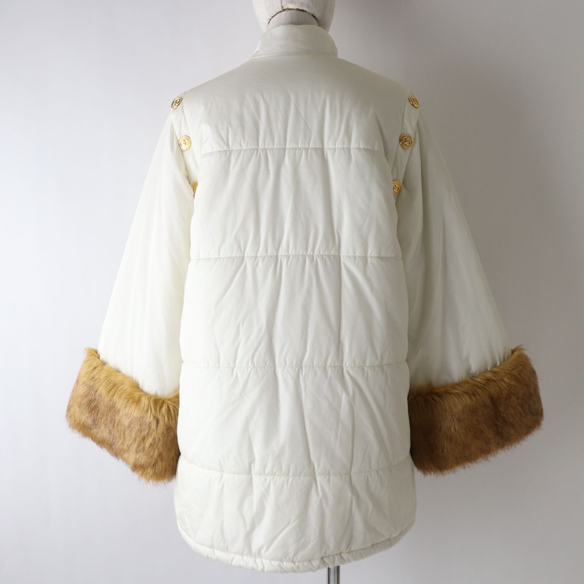 Gucci 2WAY Padded Coat/Vest Faux Fur 38