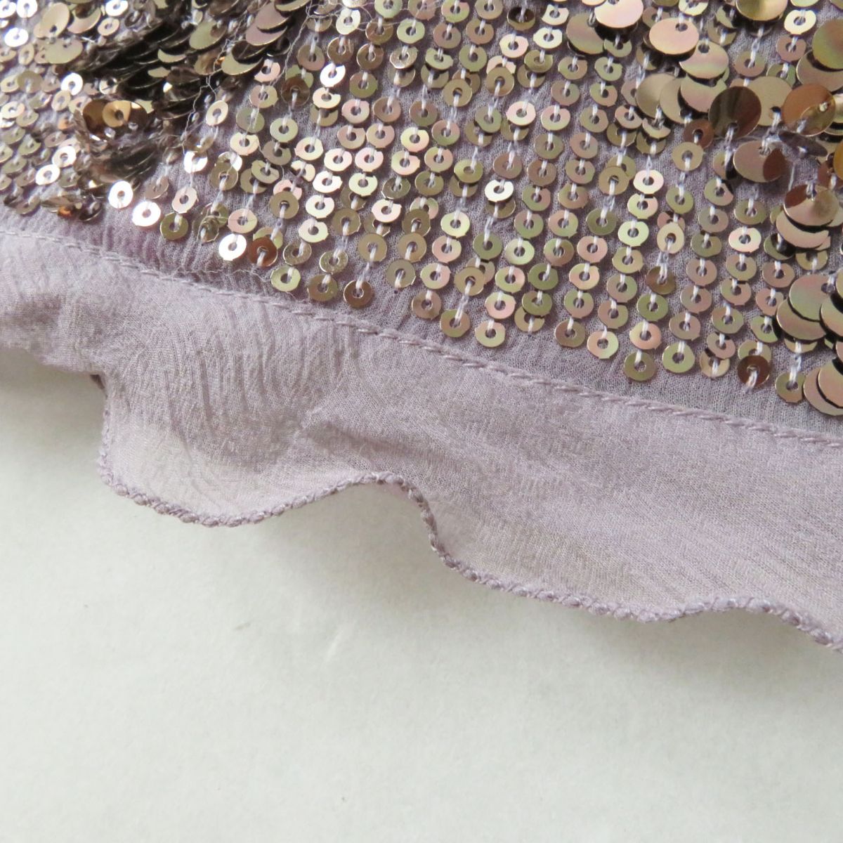 Fendi Lilac Sequin Embroidery Mini Skirt