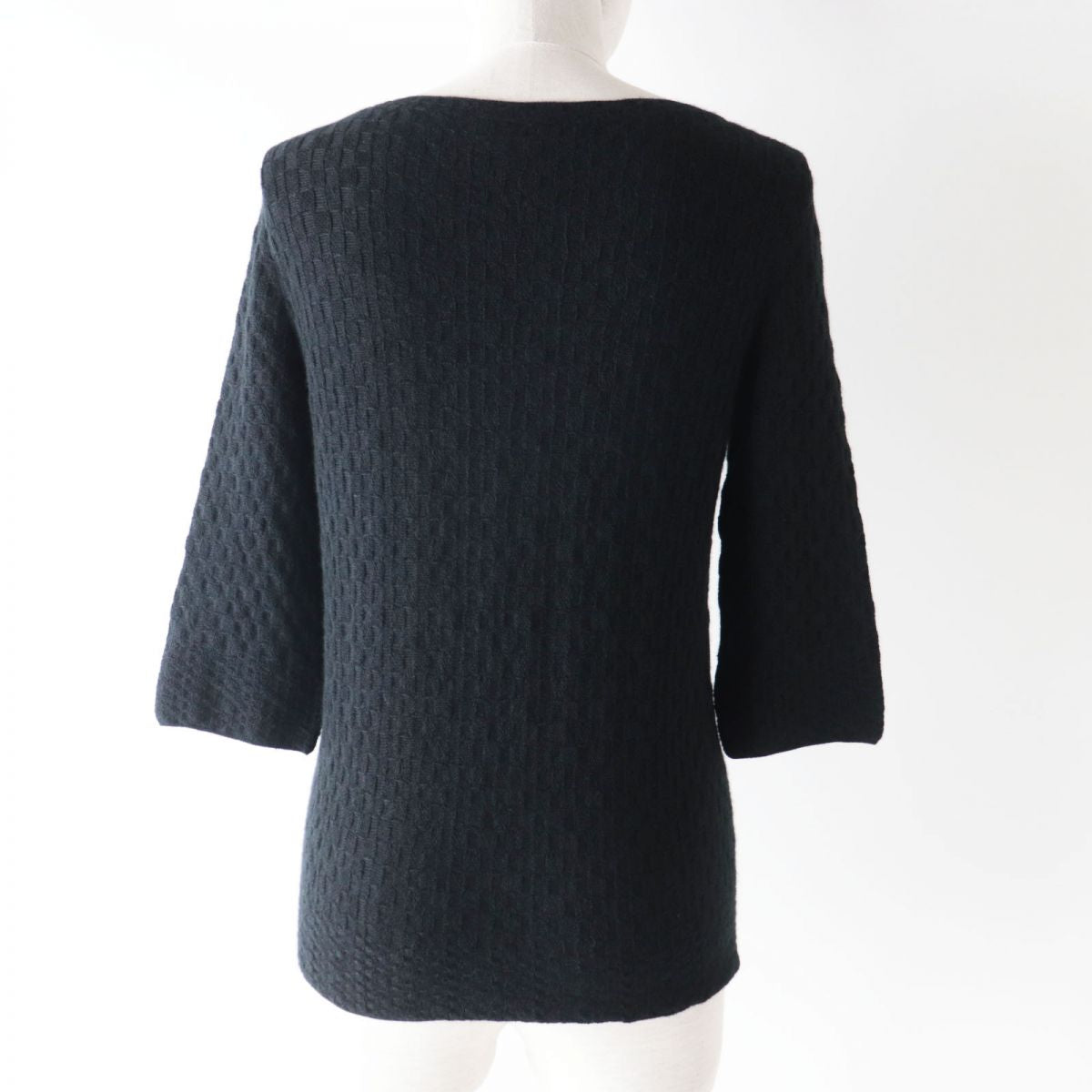 Chanel Cashmere Silk Knit Pullover Black 34