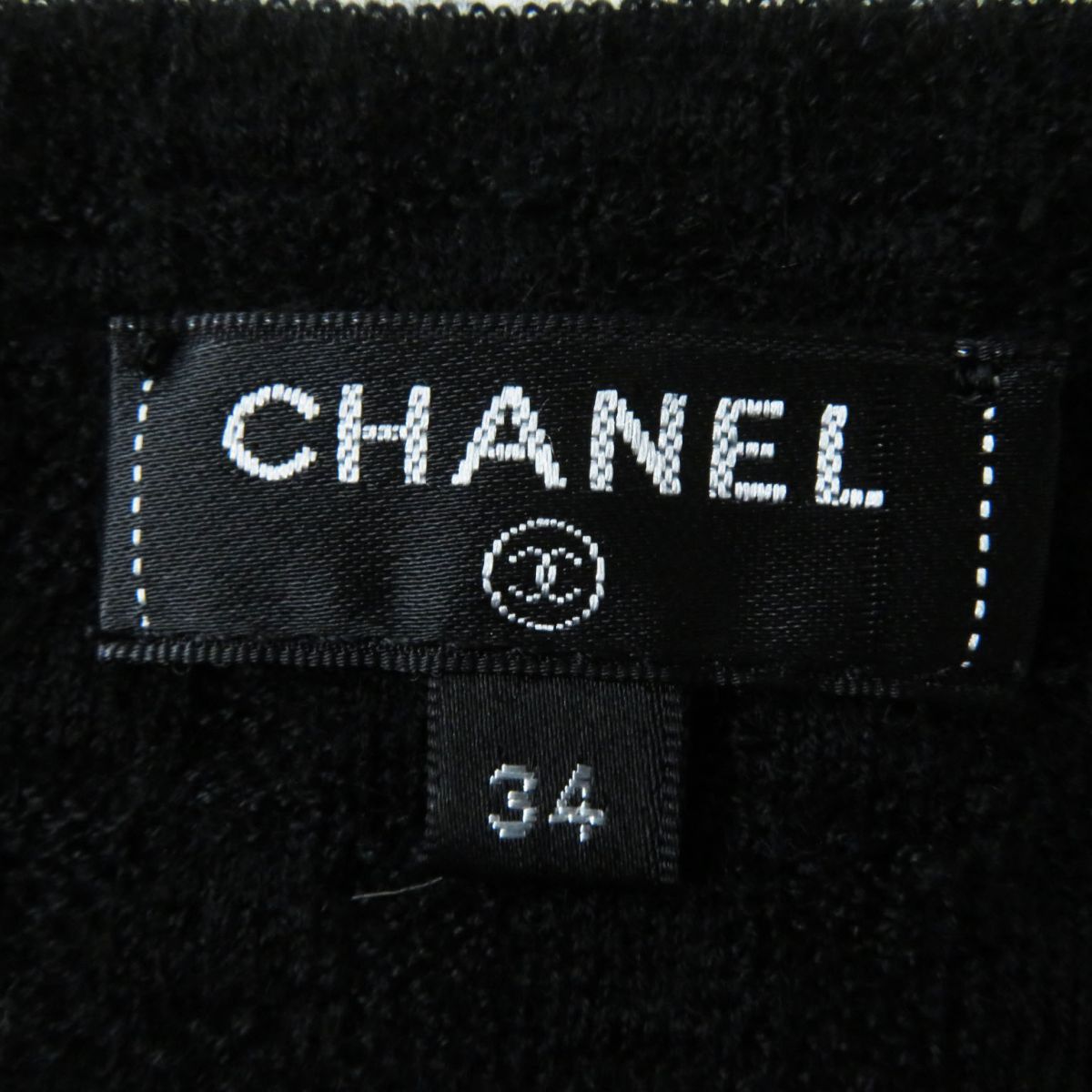 Chanel Cashmere Silk Knit Pullover Black 34