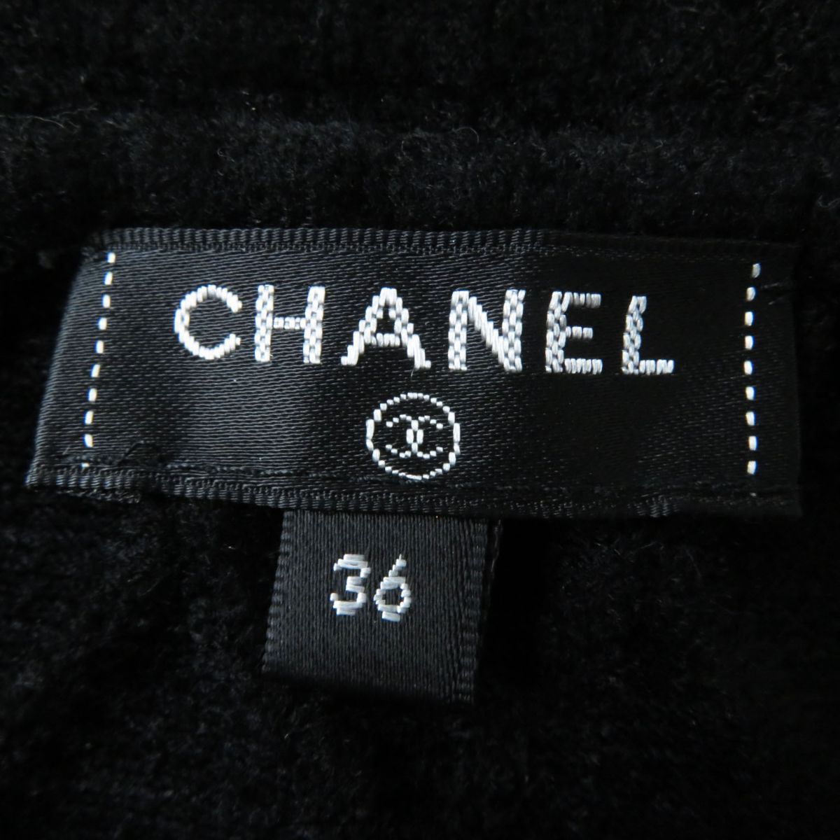 Chanel COCO Mark Gold Button Quilted Skirt Black 36