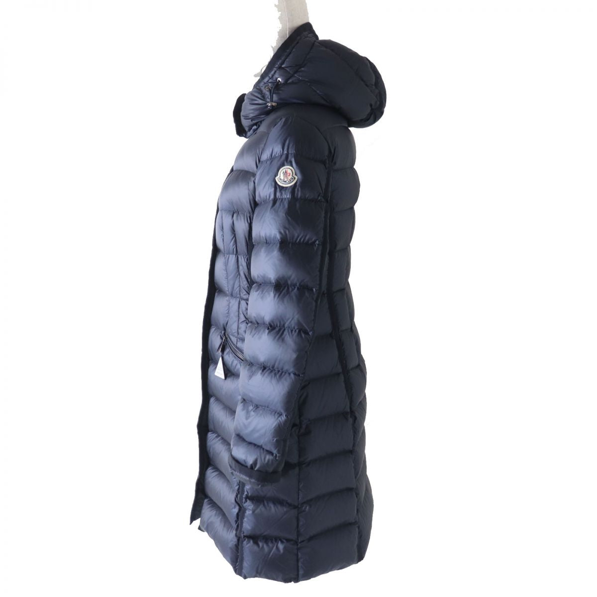 Moncler Hermine Women's Long Down Coat Navy