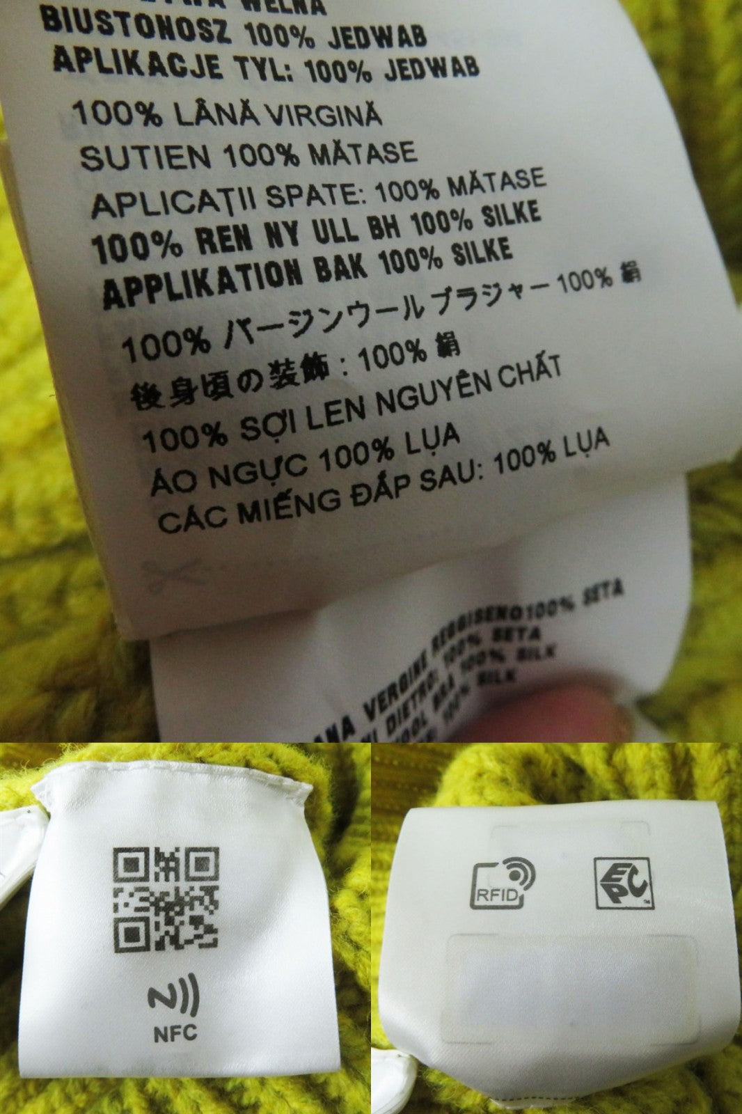 Prada Wool Crew Neck Sweater P24Q1L Yellow