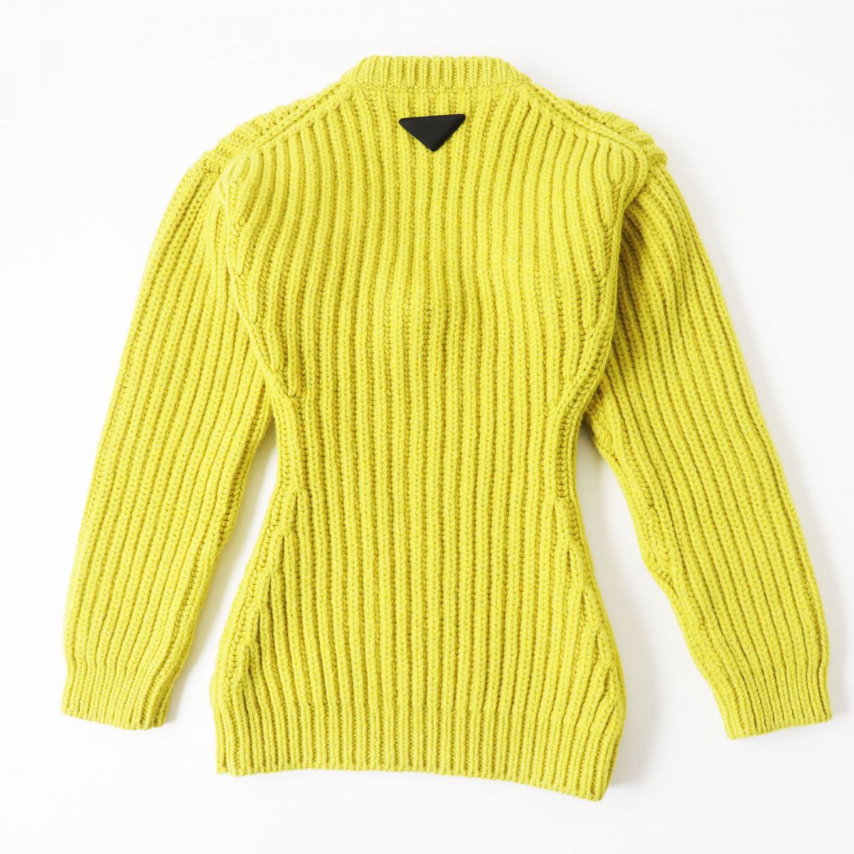 Prada Wool Crew Neck Sweater P24Q1L Yellow