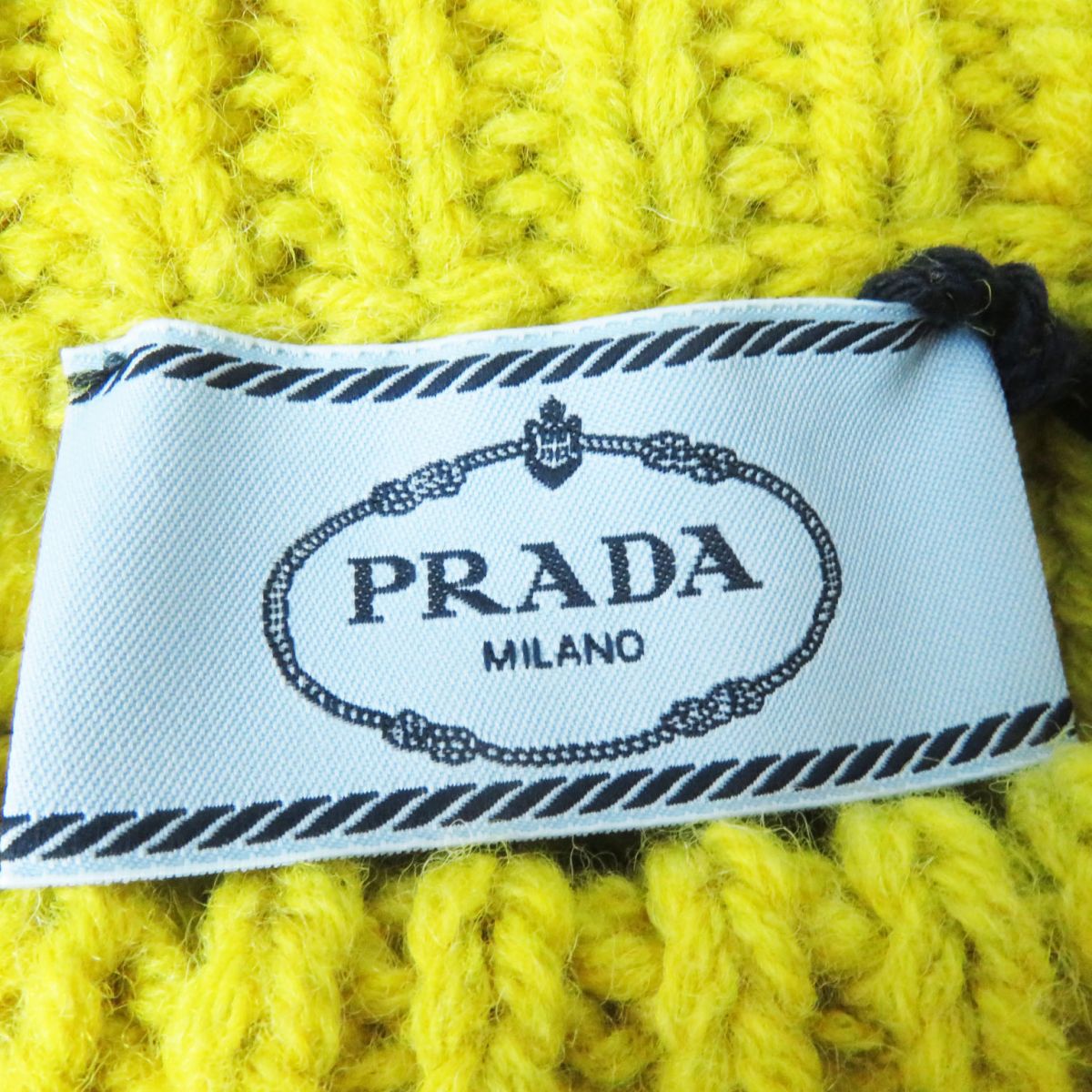 Prada Wool Crew Neck Sweater P24Q1L Yellow