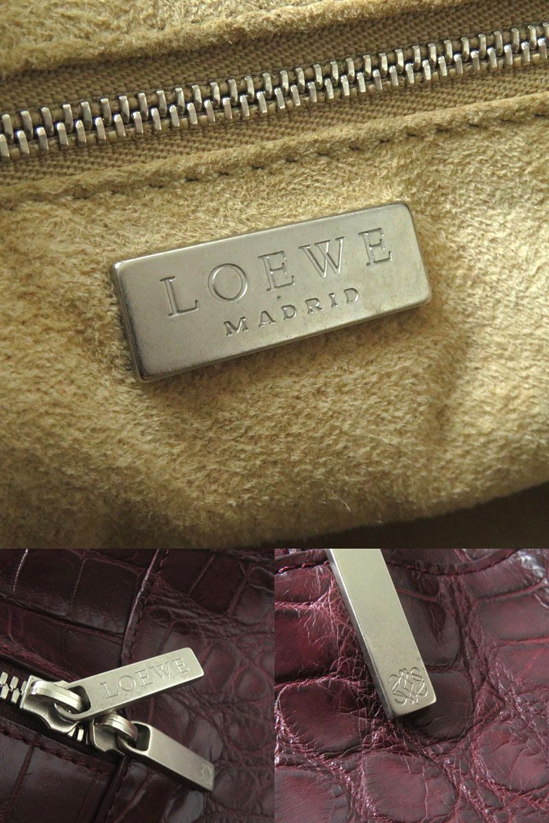 Loewe Amazona Crocodile Leather Handbag