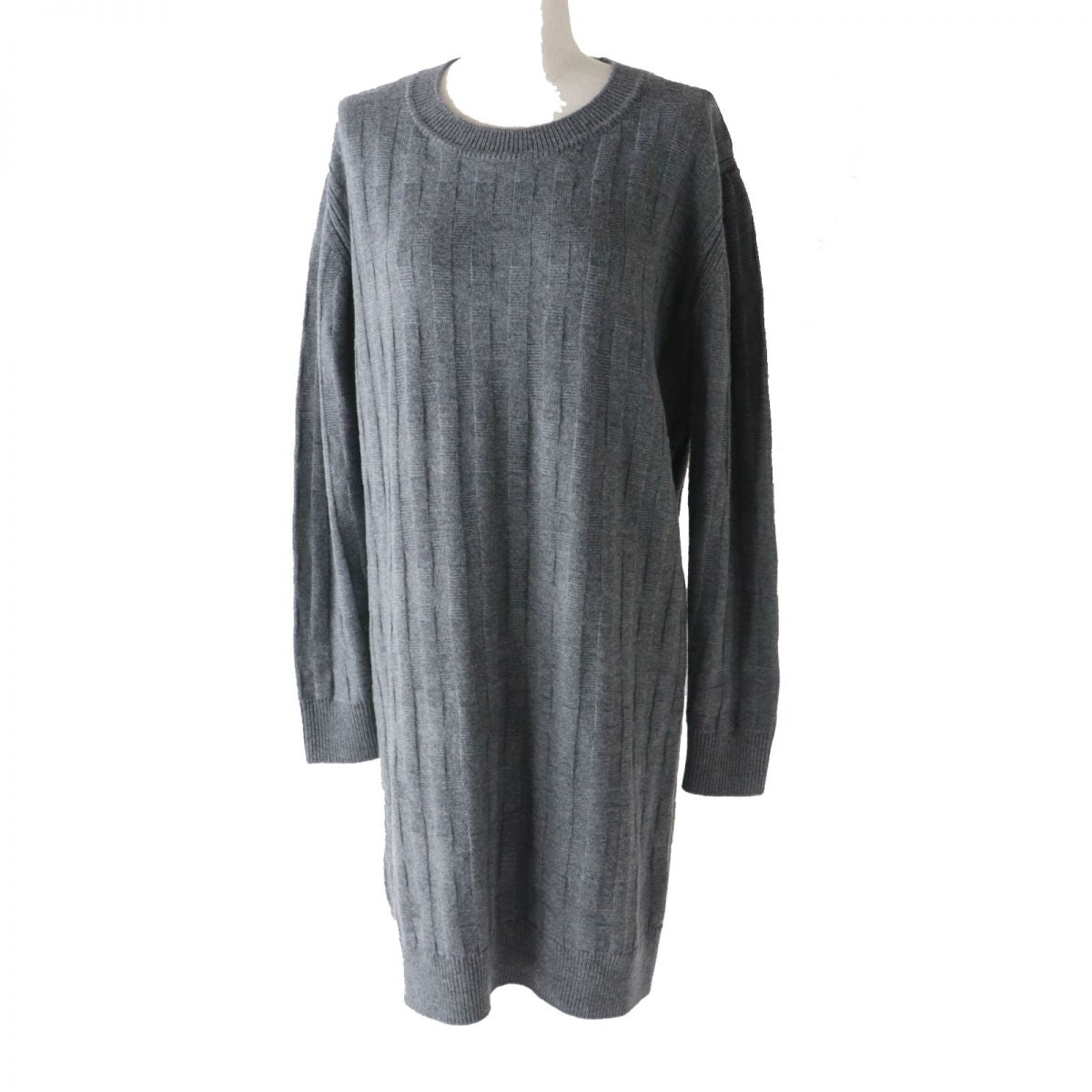 Hermes Women's Wool Knit Dress Gray Size 34