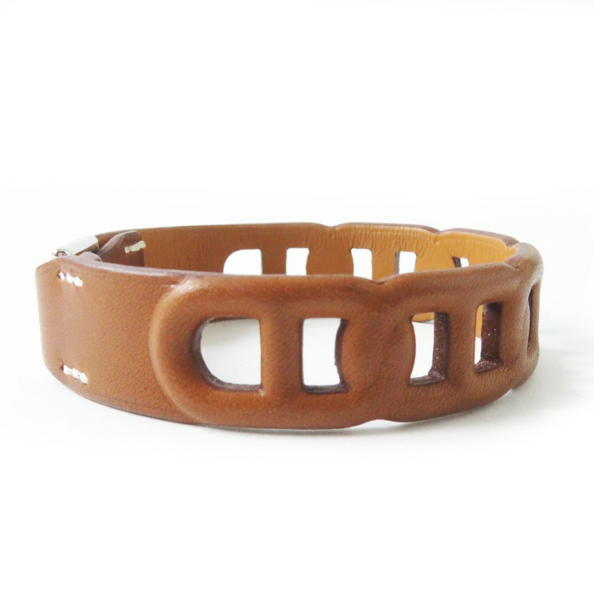 Hermes Amar Fauve Leather Bracelet T4