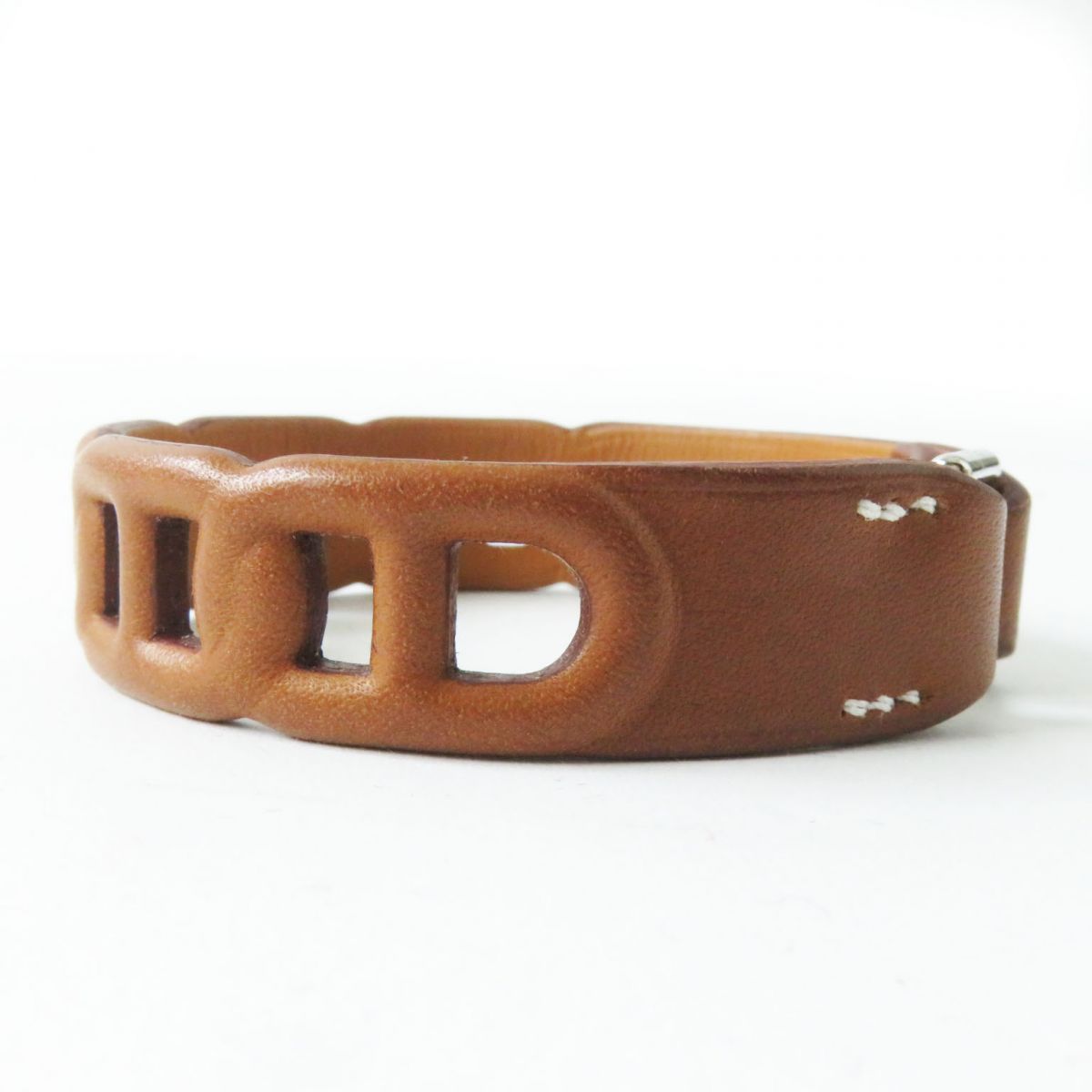 Hermes Amar Fauve Leather Bracelet T4