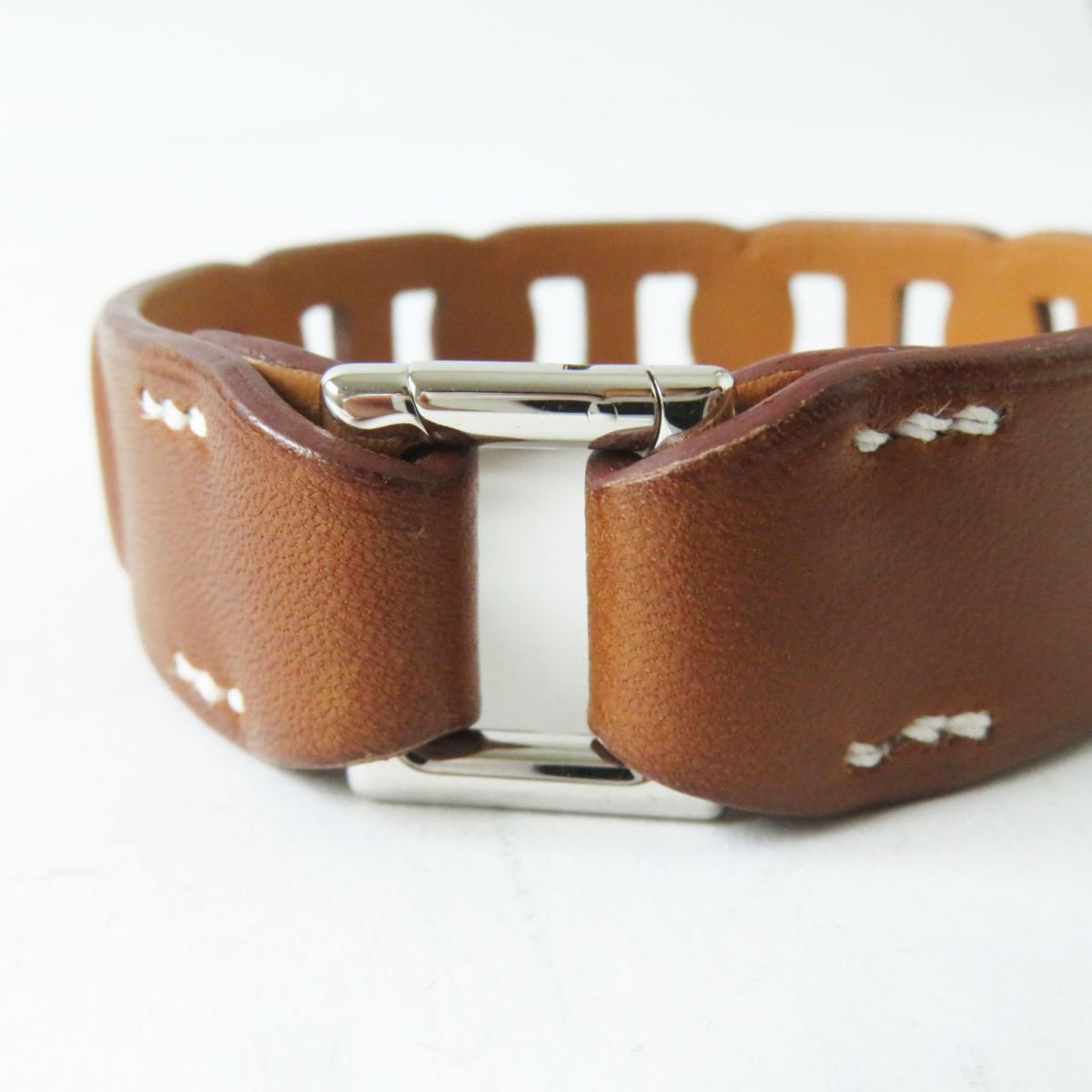 Hermes Amar Fauve Leather Bracelet T4