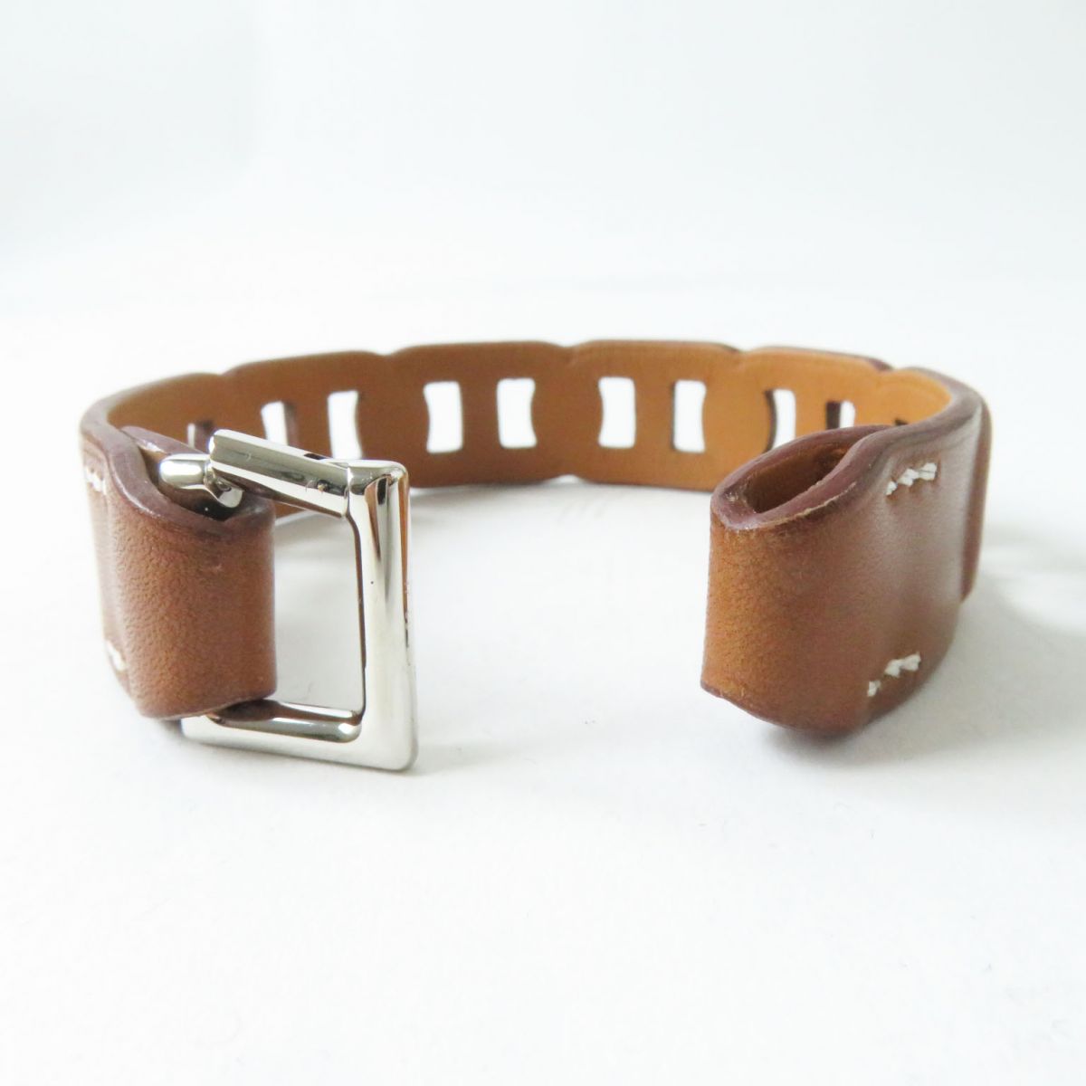 Hermes Amar Fauve Leather Bracelet T4