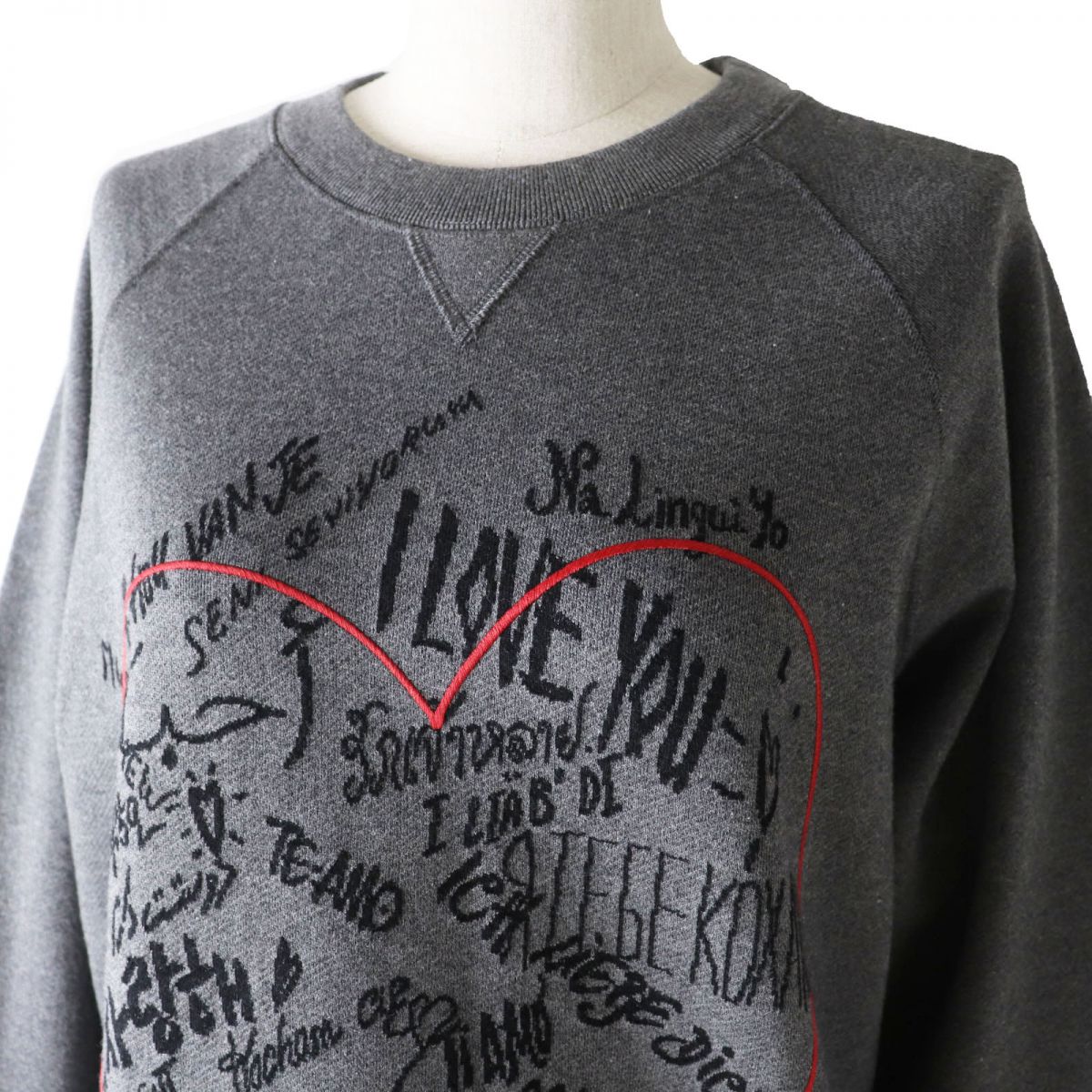 Dior Amour Graffiti Sweatshirt Grey 38