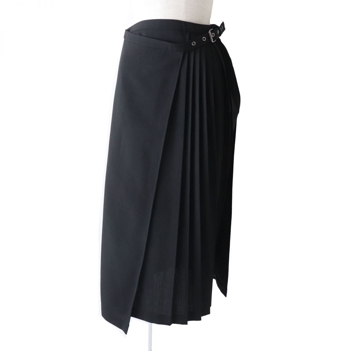 Christian Dior Women's Midi Pleated Skirt Black 38