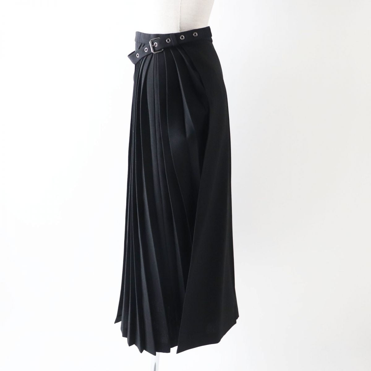 Christian Dior Women's Midi Pleated Skirt Black 38