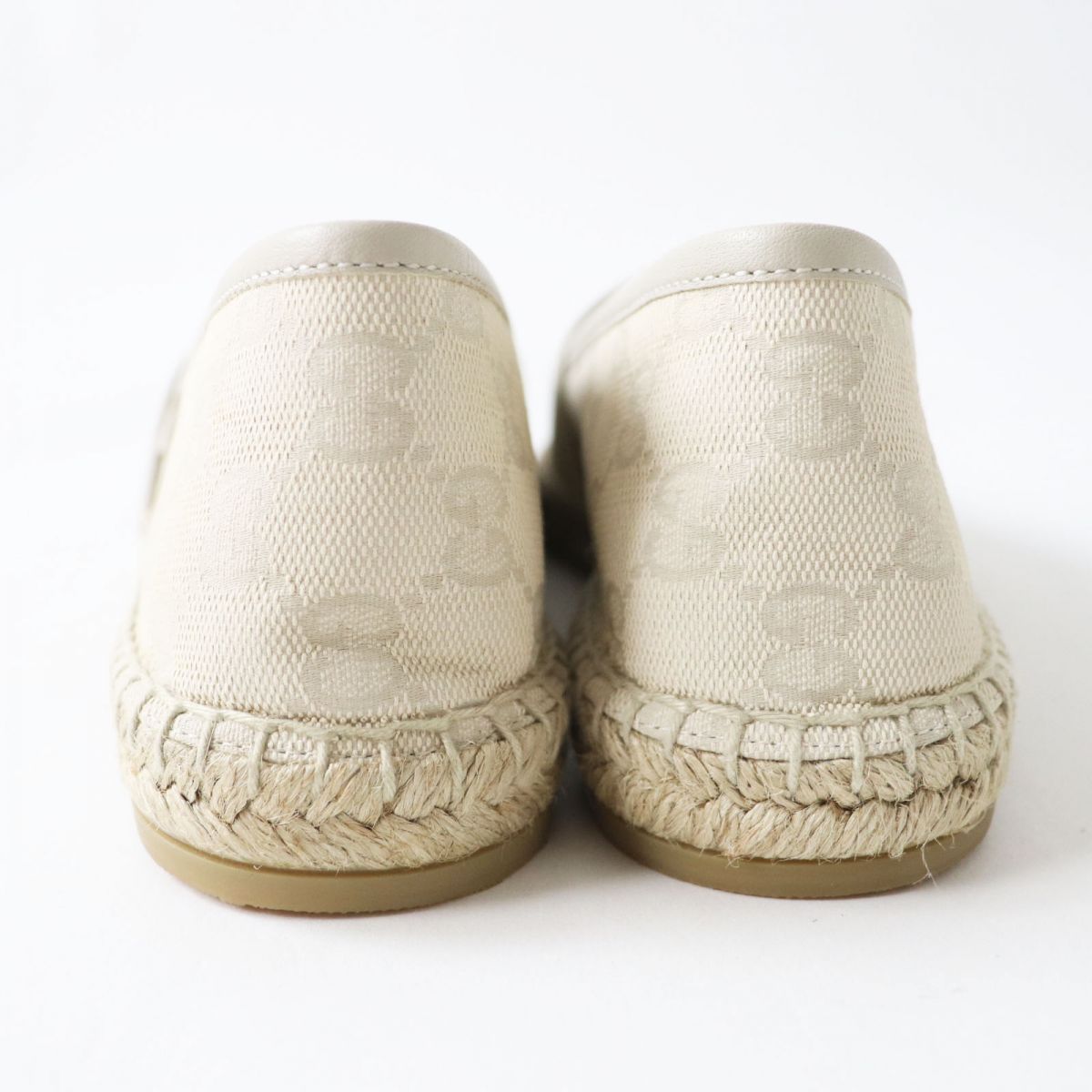 Gucci GG Canvas Leather Espadrilles Slip-On Shoes