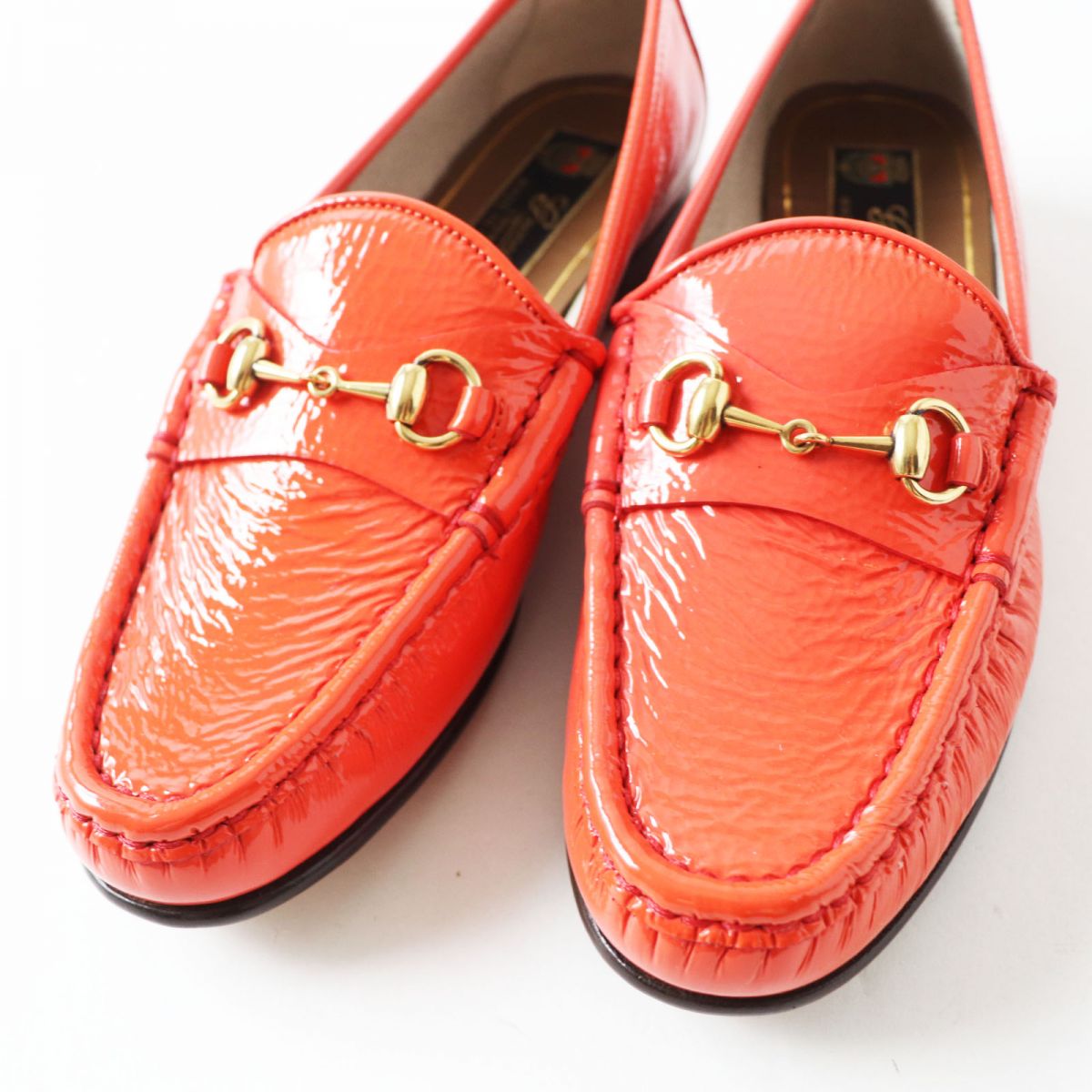 Gucci Patent Leather Horsebit Loafers 35.5