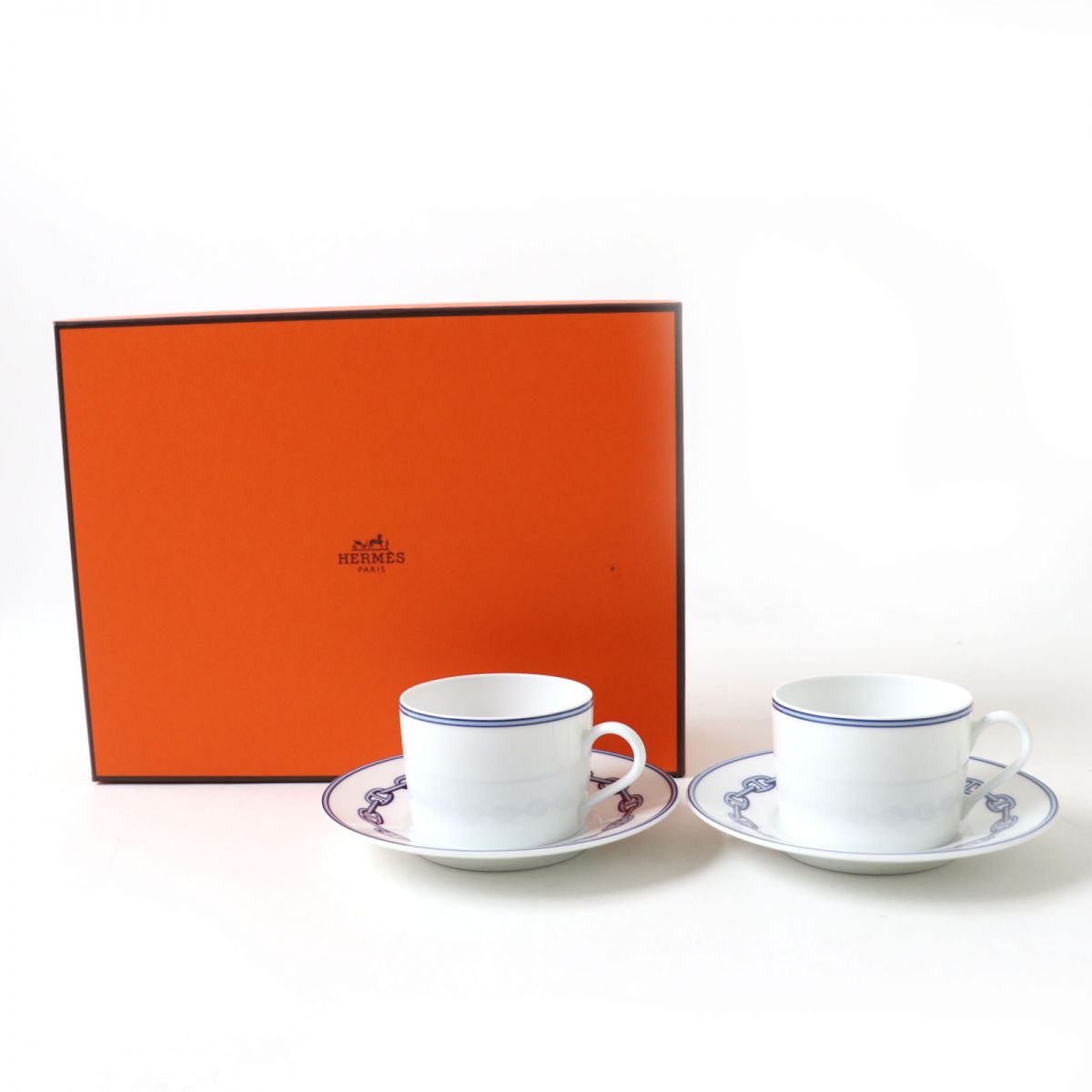 Hermes Chaine d'Ancre Cup Saucer Set