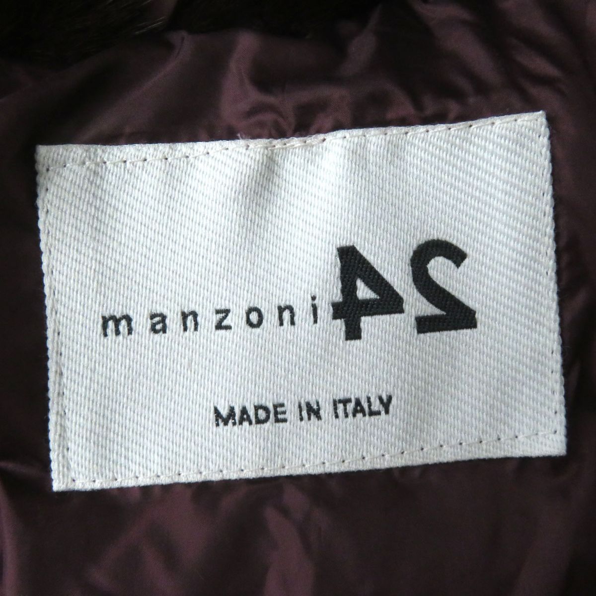 MANZONI24 Men's Mink Fur Hooded Down Coat