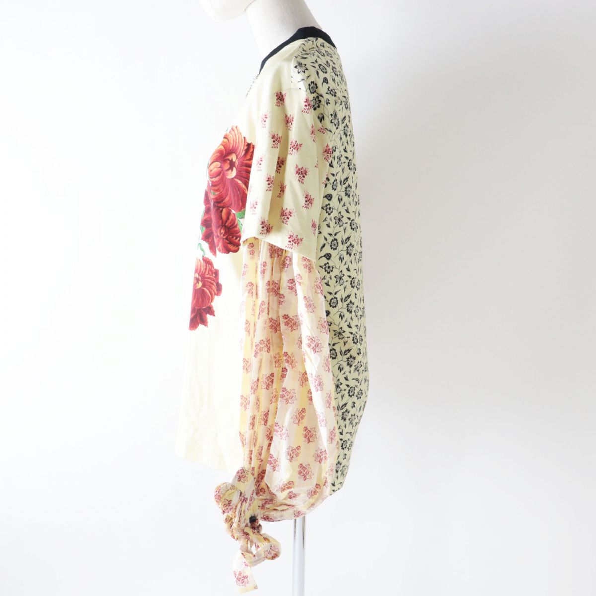 Louis Vuitton Floral Silk Sleeve Top S