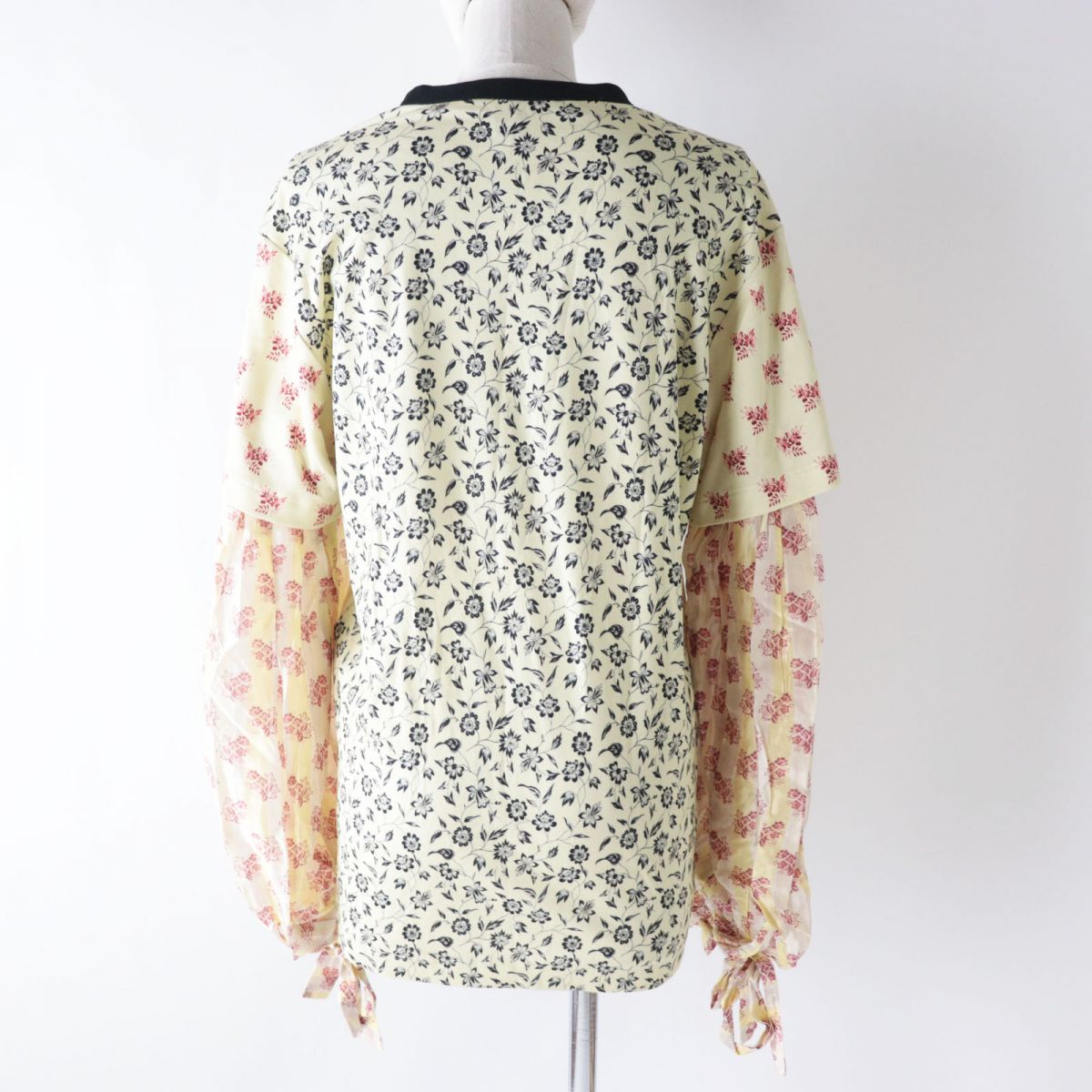 Louis Vuitton Floral Silk Sleeve Top S